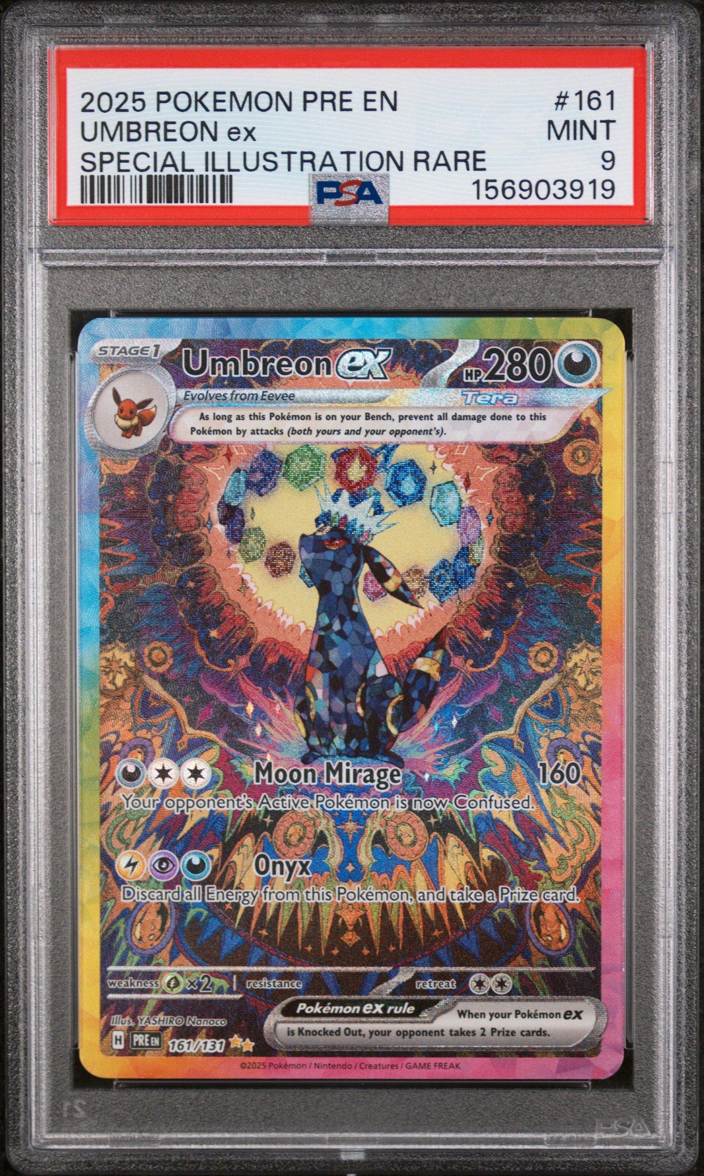 2025 Pokemon Pre En-prismatic Evolutions 161 Umbreon Ex Special