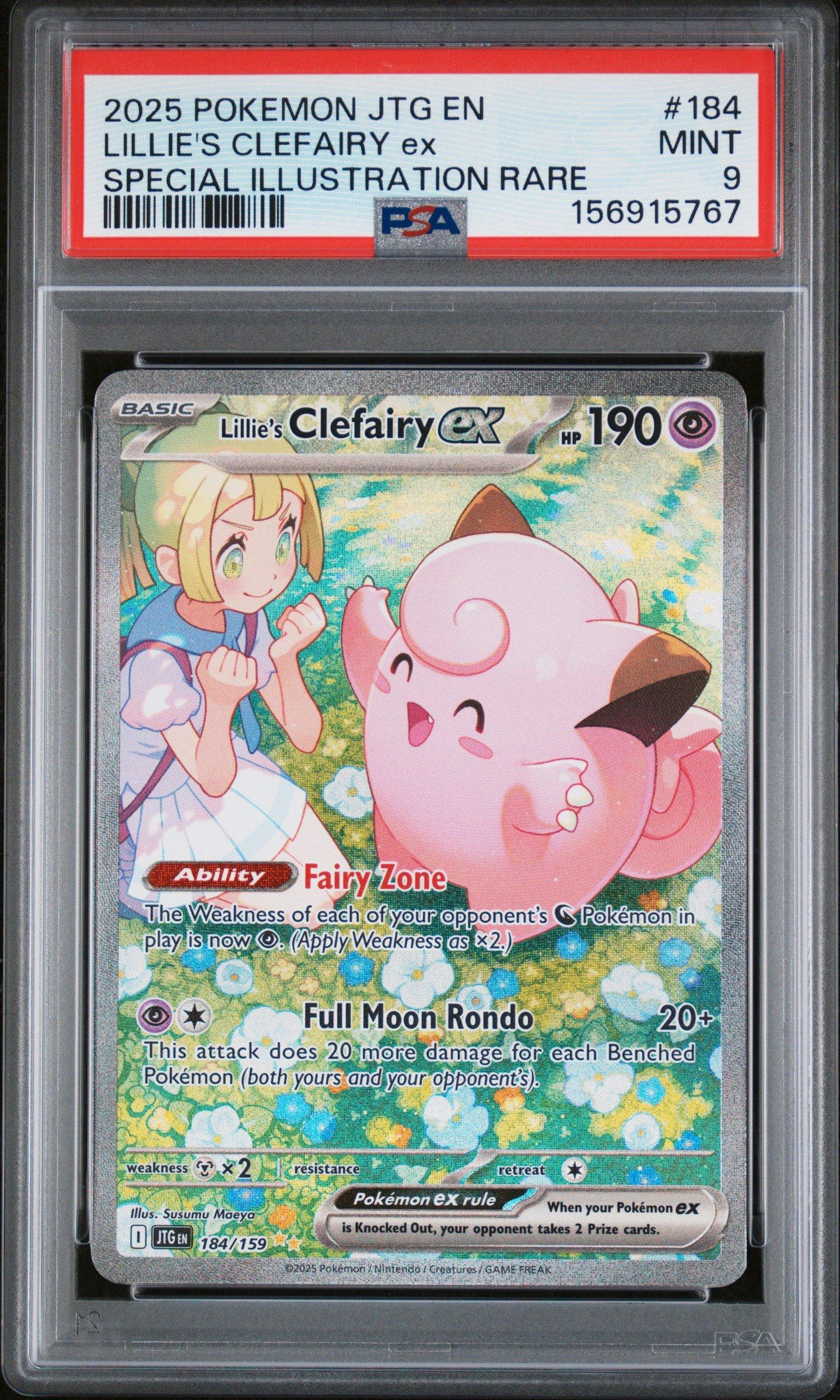 2025 Pokemon Jtg En-journey Together 184 Lillie's Clefairy Ex