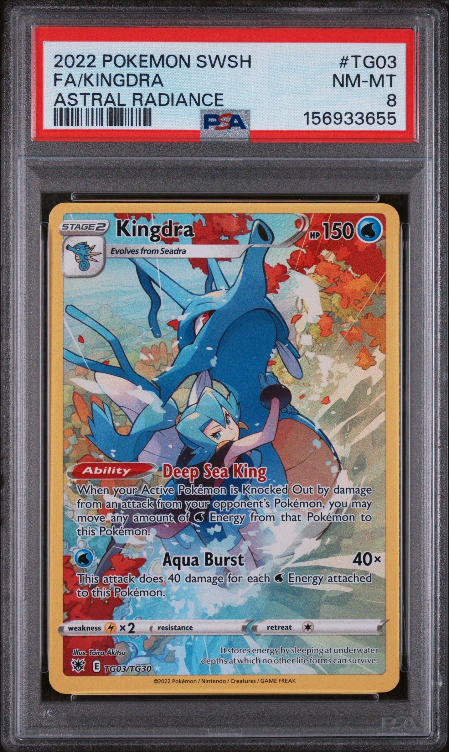 2022 Pokemon Sword & Shield Astral Radiance Tg03 Full Art/kingdra