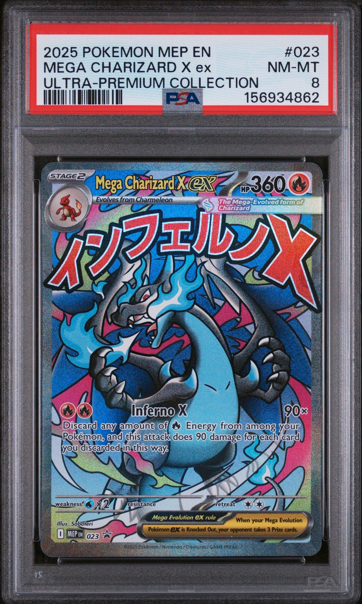2025 Pokemon Mep En-me Black Star Promo 023 Mega Charizard X Ex