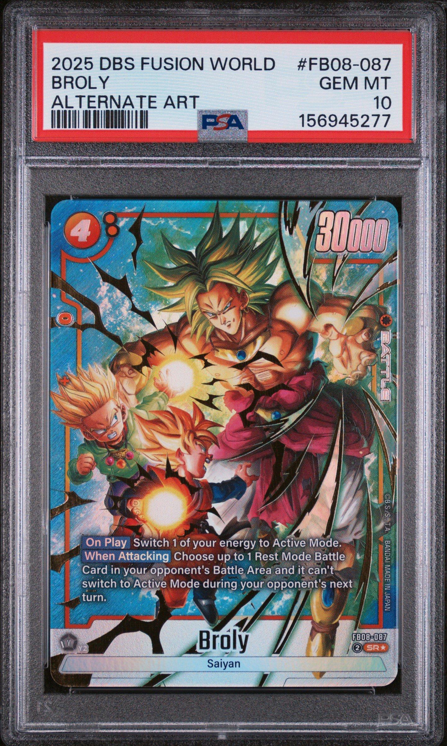 CGC10 PSA10以上　ブロリー　FB08-087 2025 Dragon Ball Super Card Game Fusion World Saiyan's Pride Fb08