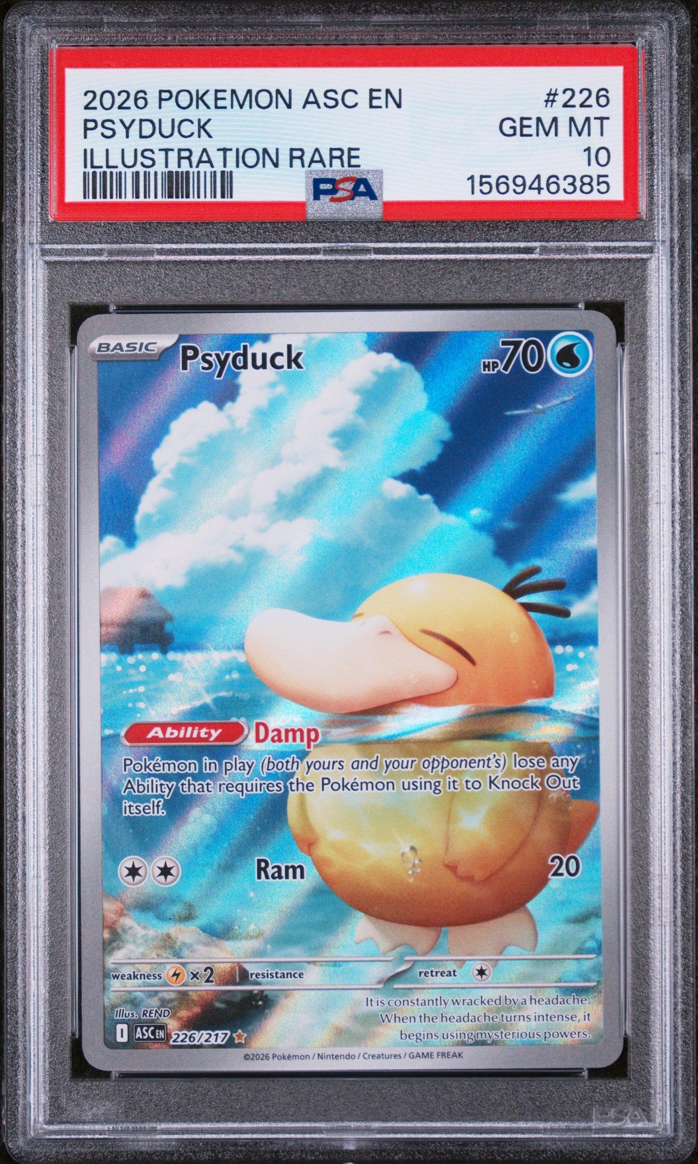 2026 Pokemon Asc En-ascended Heroes 226 Psyduck Illustration Rare