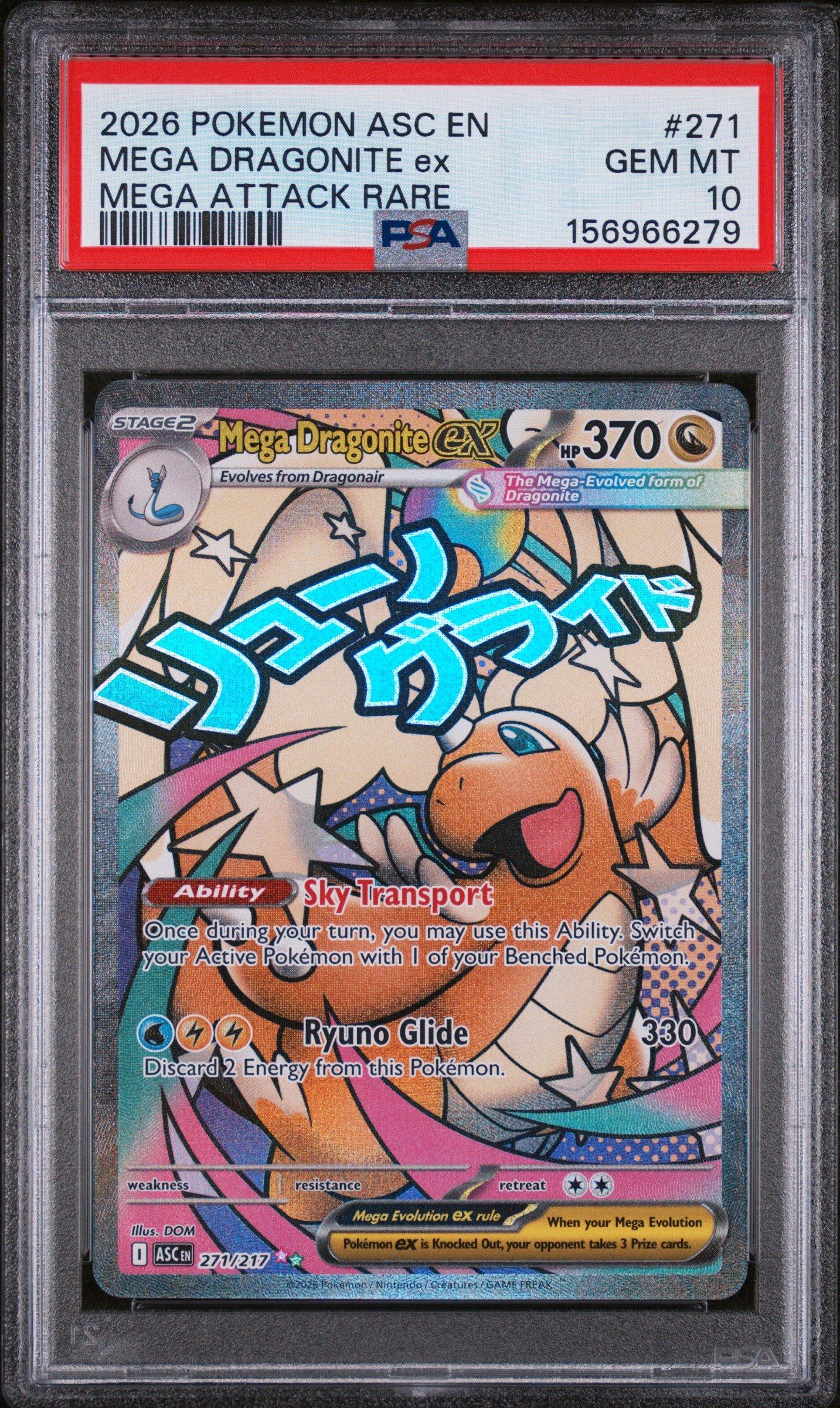 2026 Pokemon Asc En-ascended Heroes 271 Mega Dragonite Ex Mega Attack Rare  PSA 10 Graded Card | GameStop