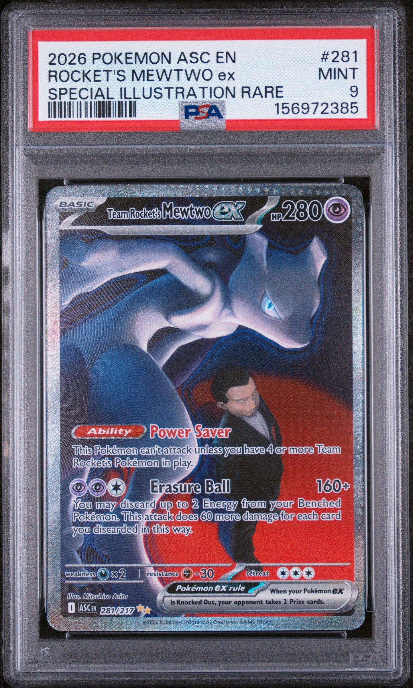 2026 Pokemon Asc En-ascended Heroes 281 Team Rocket's Mewtwo Ex