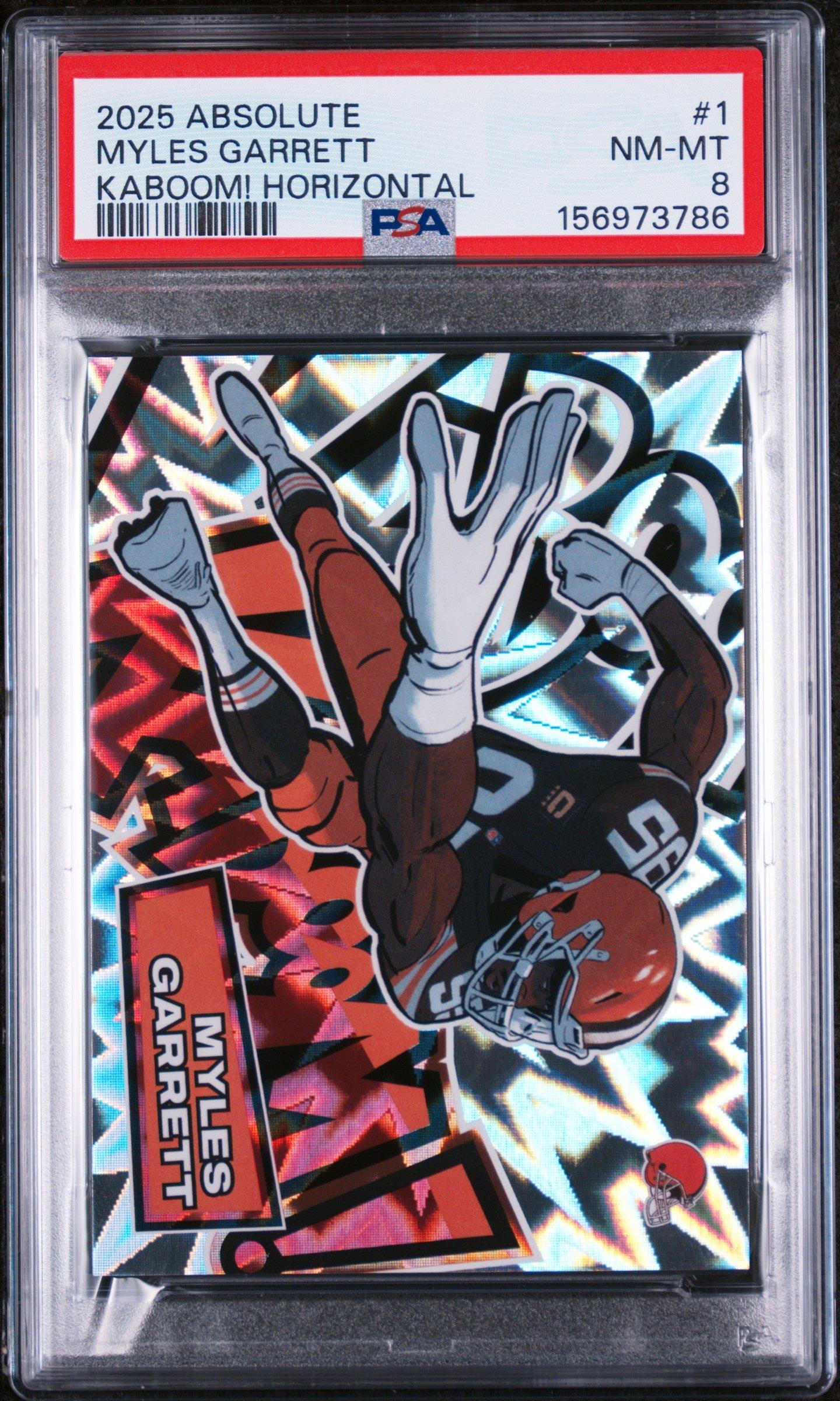 値下げ！1台限り！40%OFF！『COBRA RKP-1 31』 2025 Panini Absolute Kaboom! Horizontal 1 Myles Garrett PSA 8