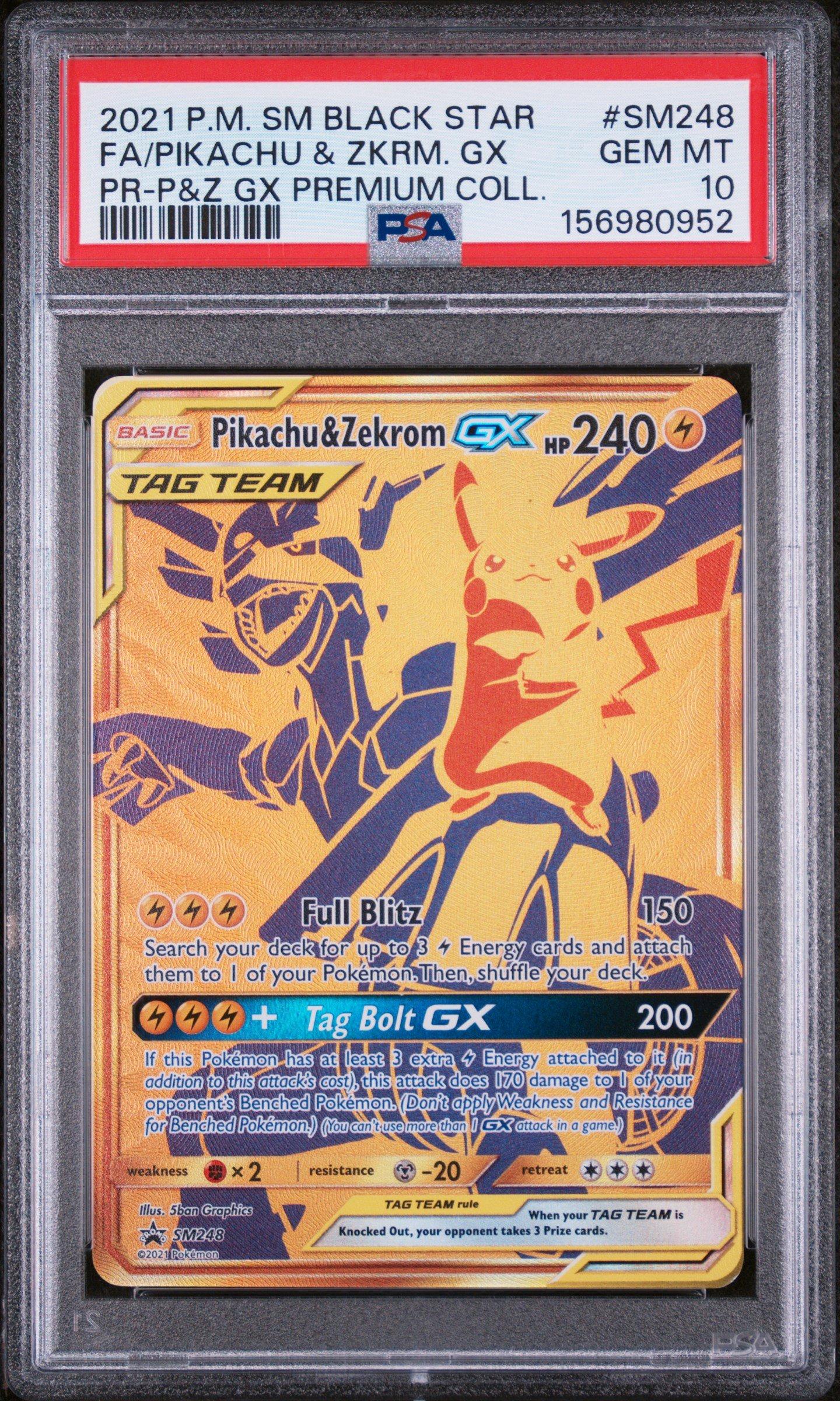 2021 Pokemon Sm Black Star Promo Sm248 Full Art/pikachu & Zekrom