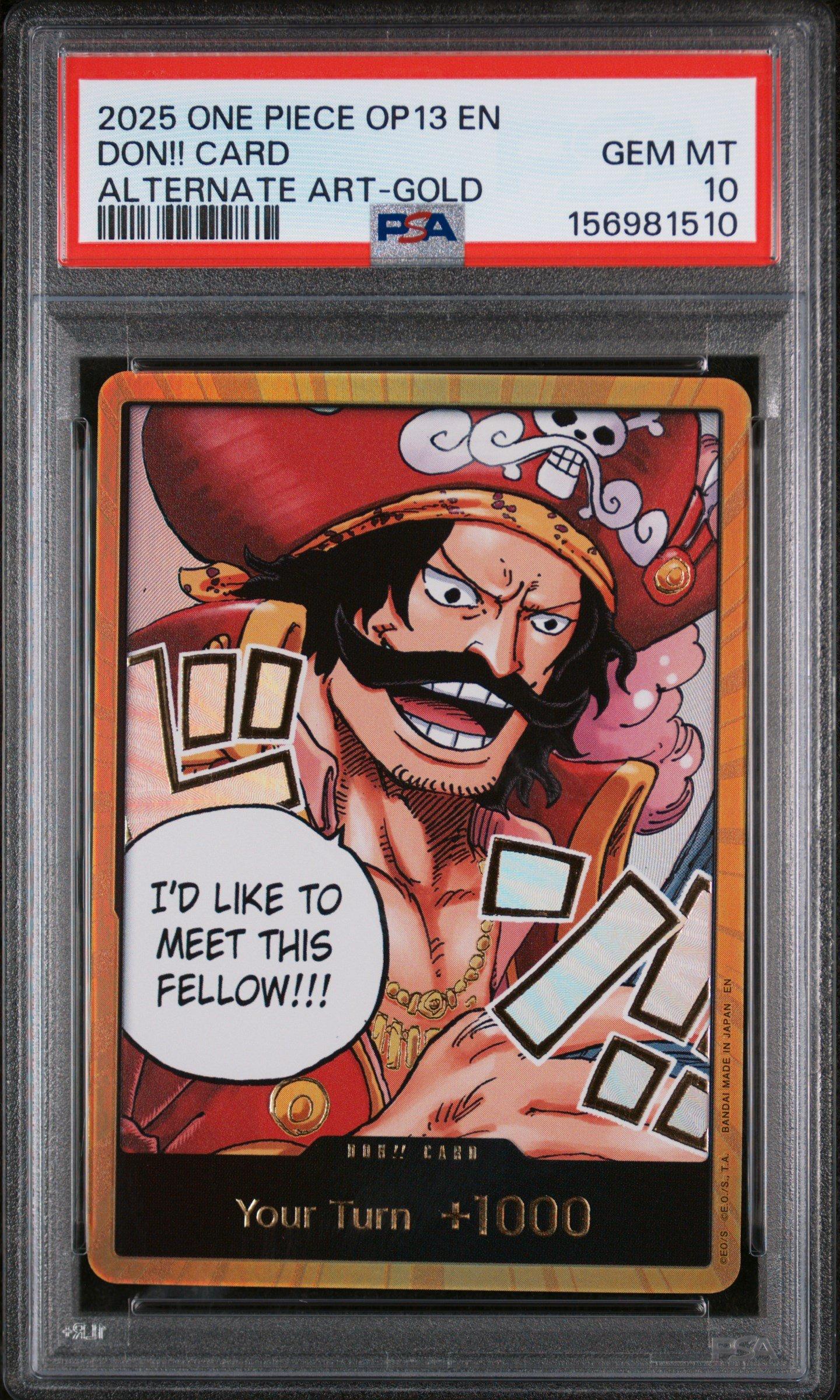2025 One Piece Op13-carrying On His Will Don!! Card Alternate Art