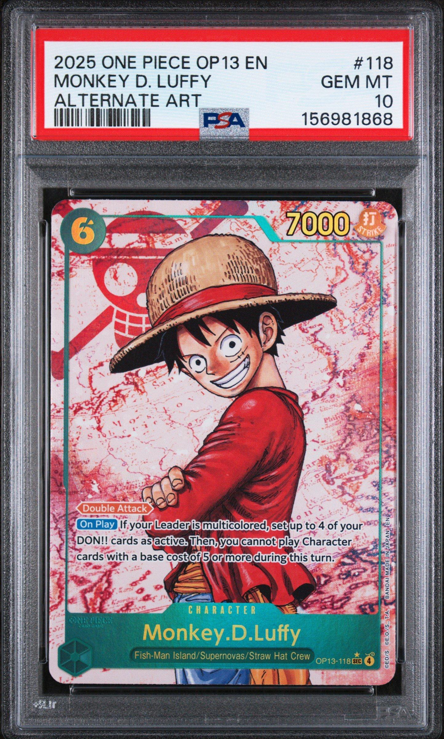 2025 One Piece Op13-carrying On His Will 118 Monkey D. Luffy