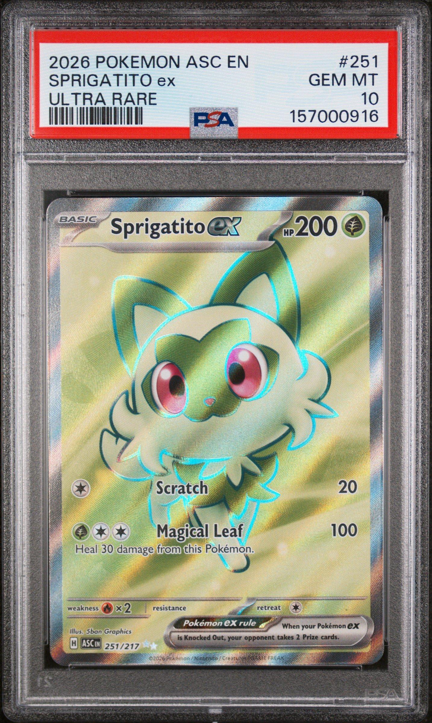 2026 Pokemon Asc En-ascended Heroes 251 Sprigatito Ex Ultra Rare