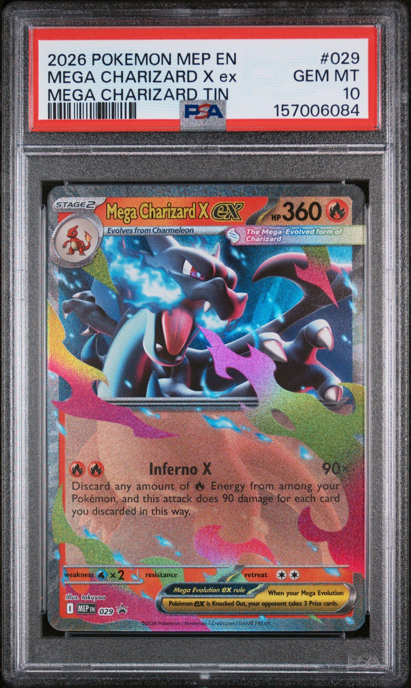 2026 Pokemon Mep En-me Black Star Promo 029 Mega Charizard X Ex