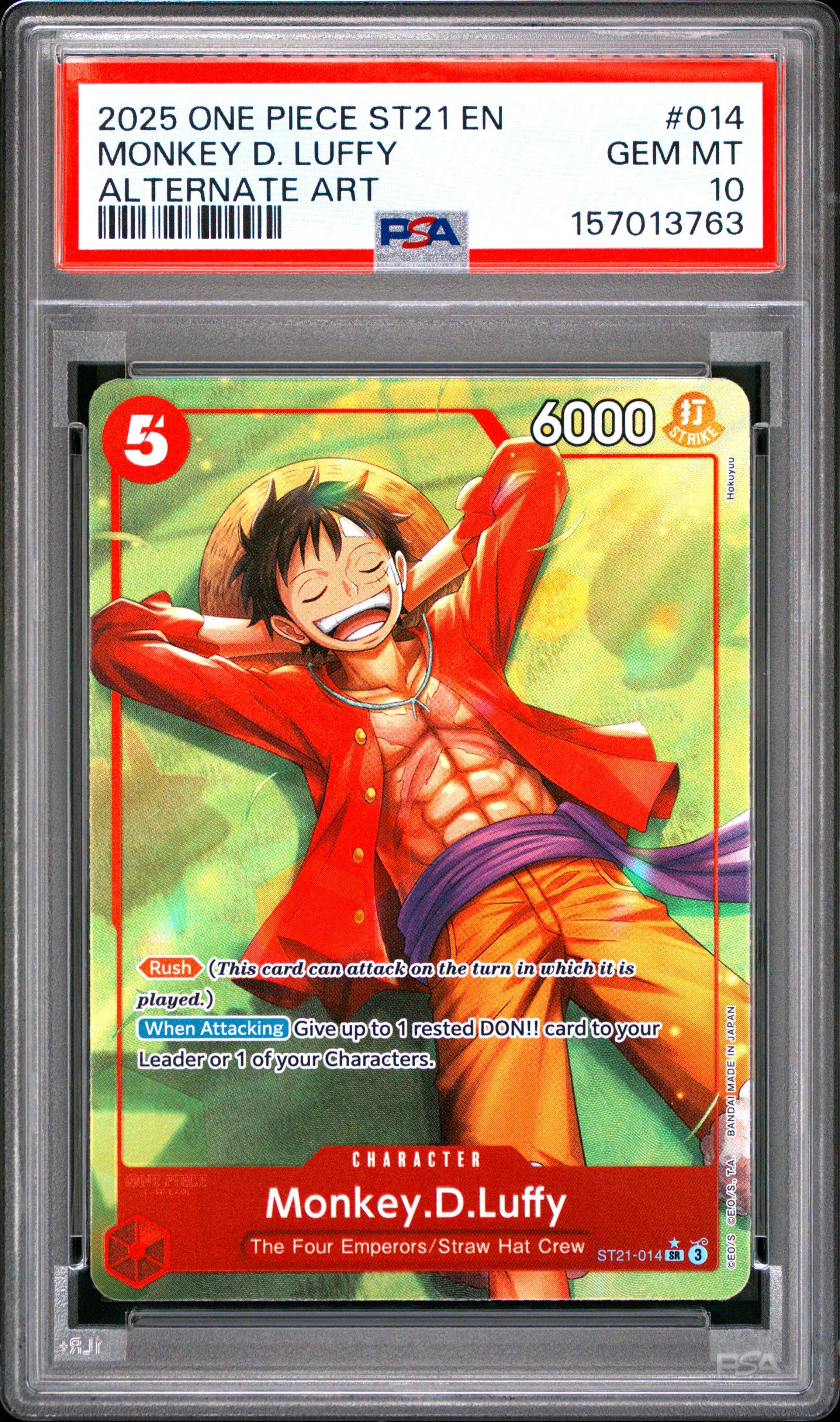 2025 One Piece Starter Deck St21-ex Gear 5 014 Monkey D. Luffy