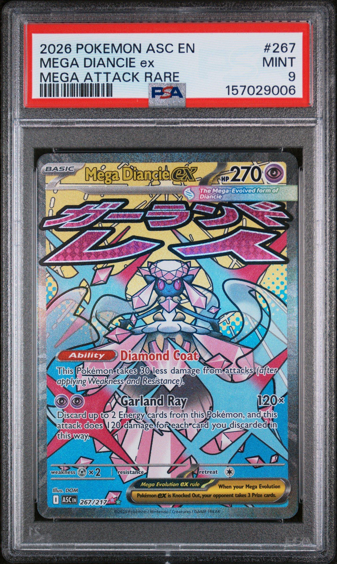 diancie ex pokemon card value Mega 282 continues to shine. With PSA 10 sales sitting at $320 on eBay, you're looking at a solid 235% profit. Profit/loss calculation is based on the lowest tier of Fairy Rarity 2026 Pokemon Asc En-ascended Heroes