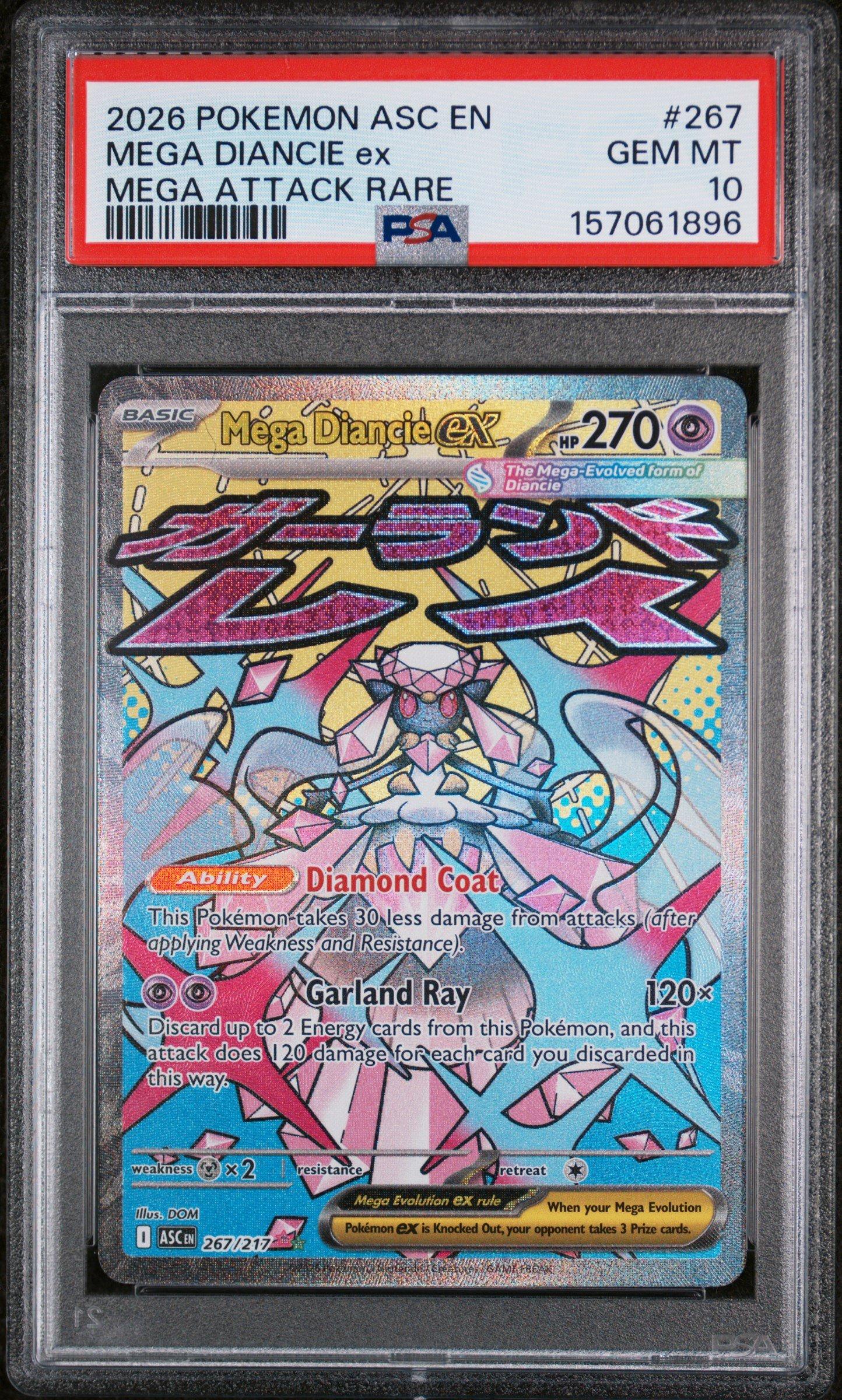 2026 Pokemon Asc En-ascended Heroes 267 Mega Diancie Ex Mega