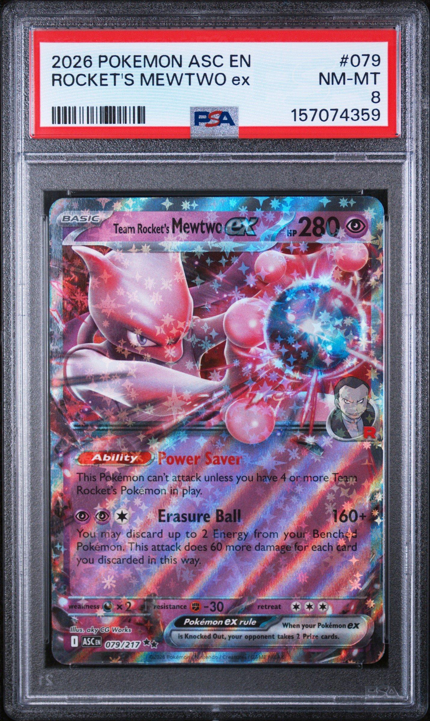 2026 Pokemon Asc En-ascended Heroes 079 Team Rocket's Mewtwo Ex