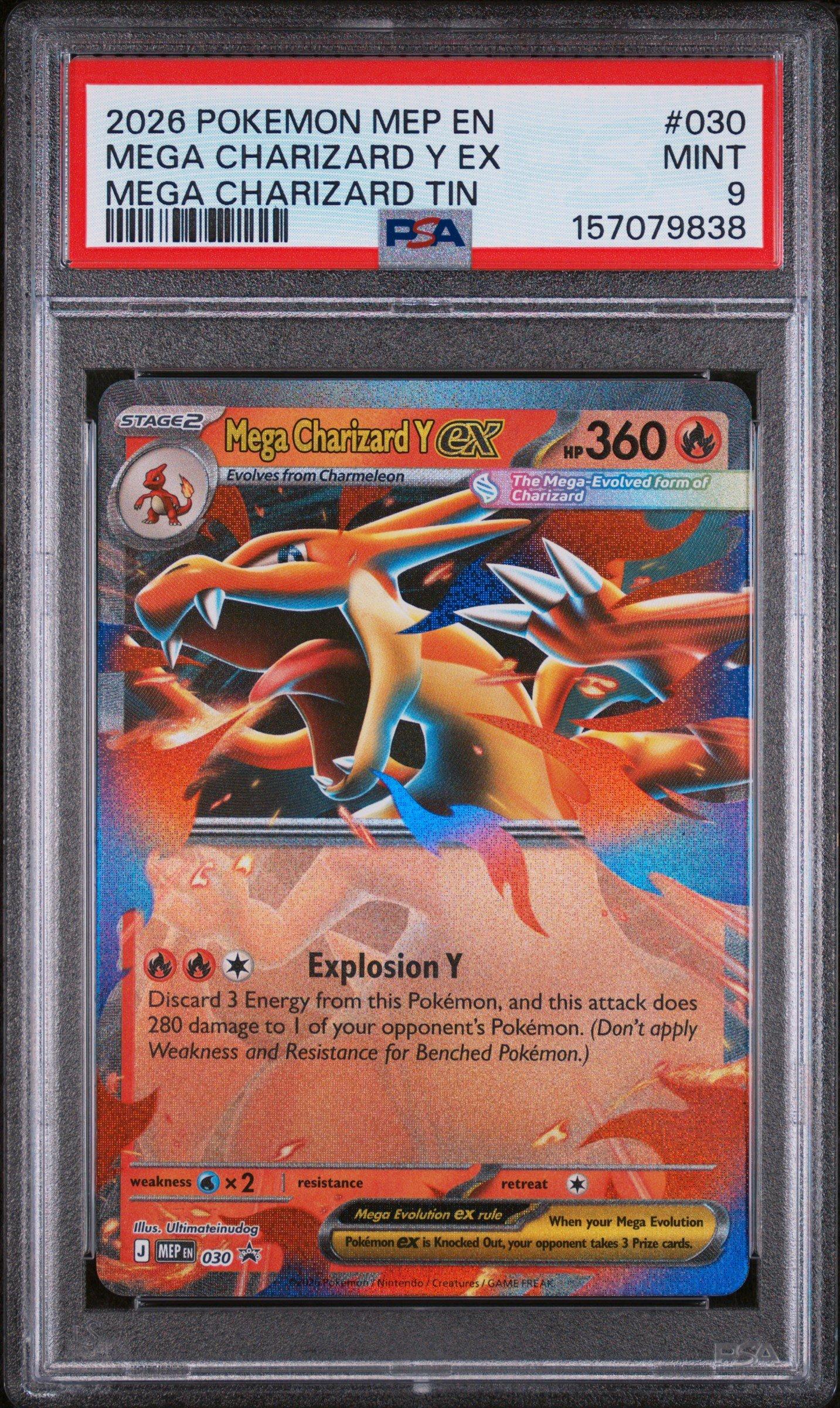 2026 Pokemon Mep En-me Black Star Promo 030 Mega Charizard Y Ex