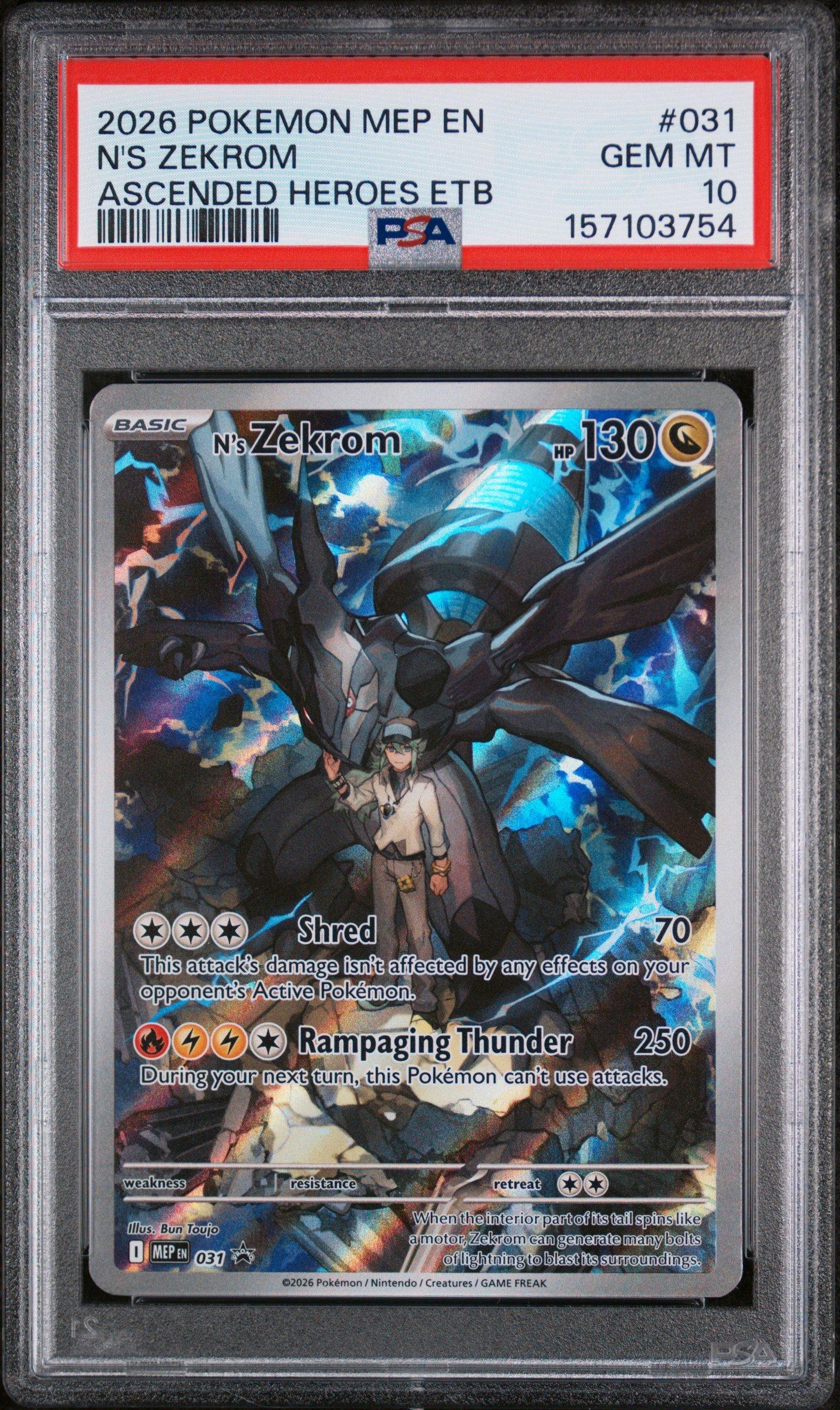 2026 Pokemon Mep En-me Black Star Promo 031 N's Zekrom Ascended