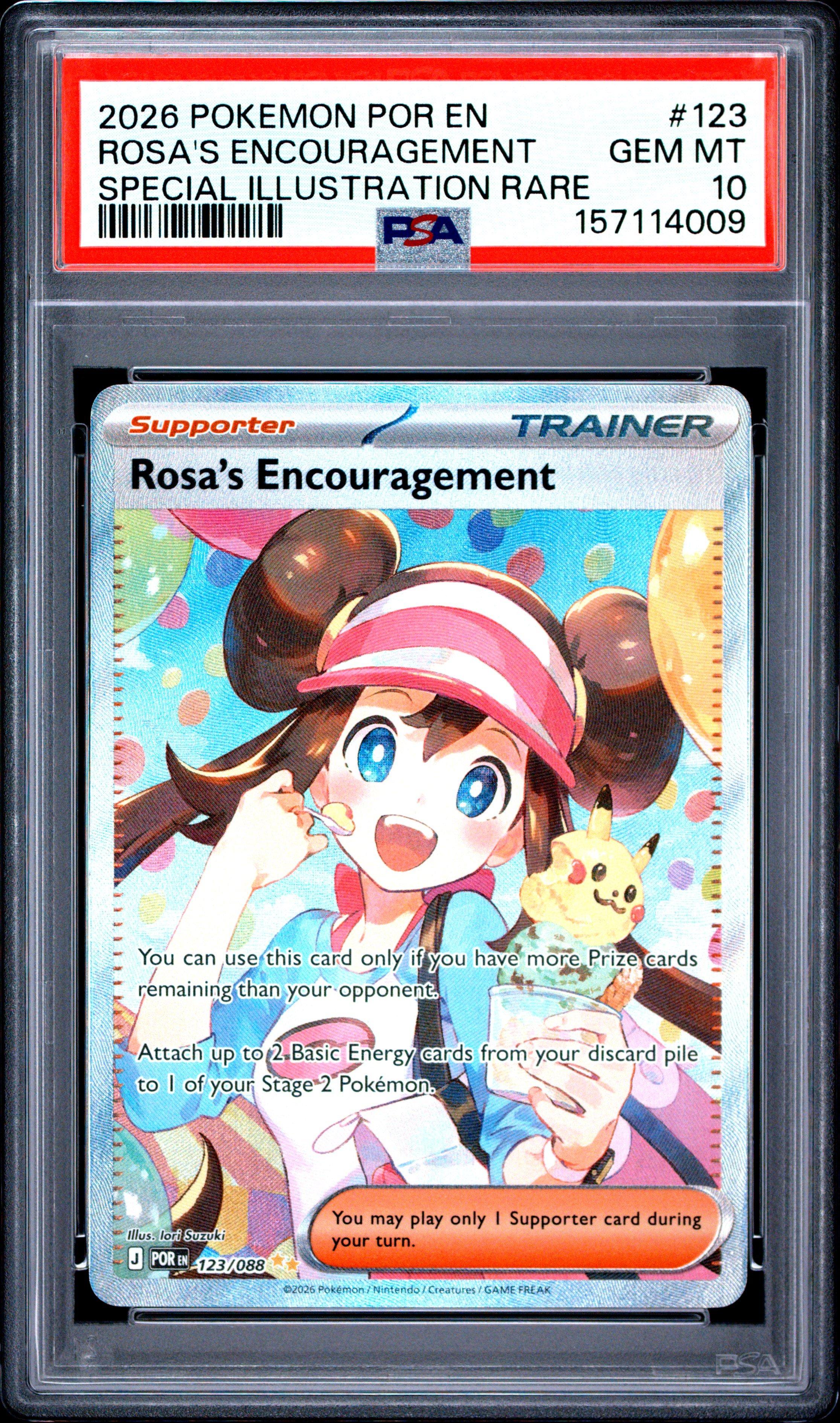 2026 Pokemon Por En-perfect Order 123 Rosa's Encouragement Special