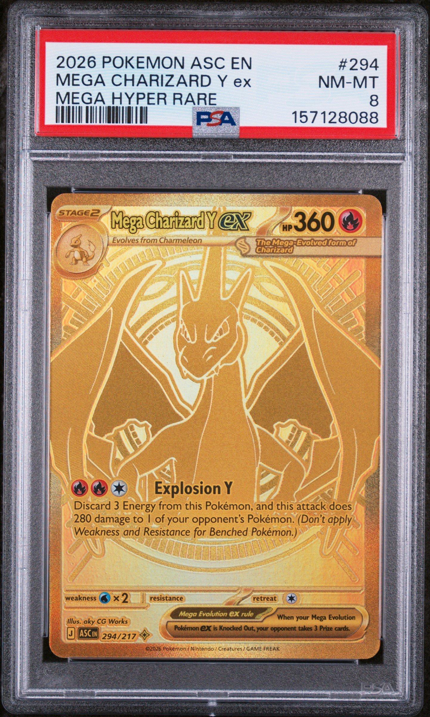2026 Pokemon Asc En-ascended Heroes 294 Mega Charizard Y Ex Mega