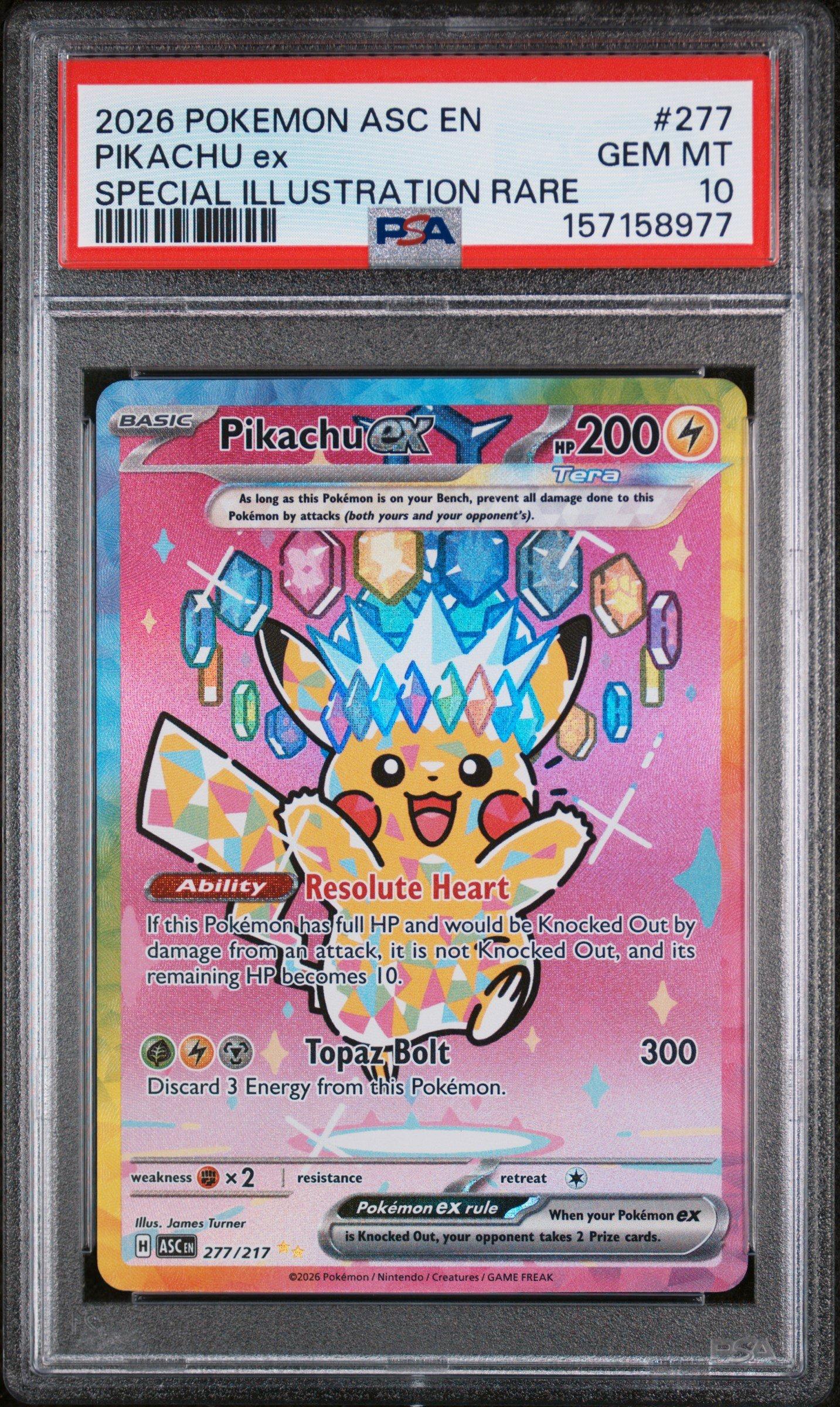 2026 Pokemon Asc En-ascended Heroes 277 Pikachu Ex Special