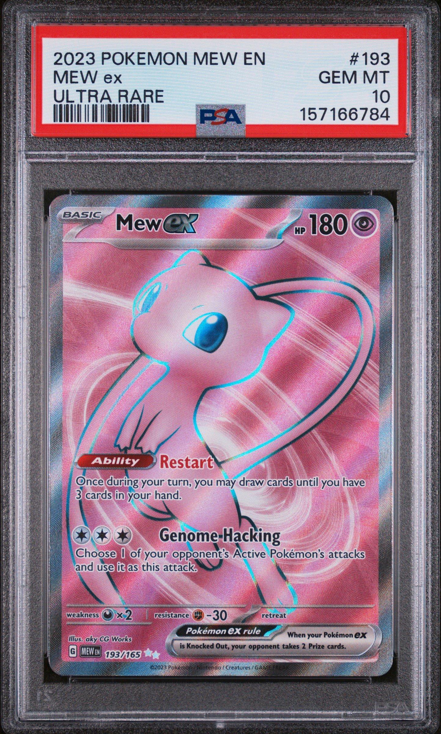 2023 Pokemon Mew En-151 193 Mew Ex Ultra Rare PSA 10 Graded Card