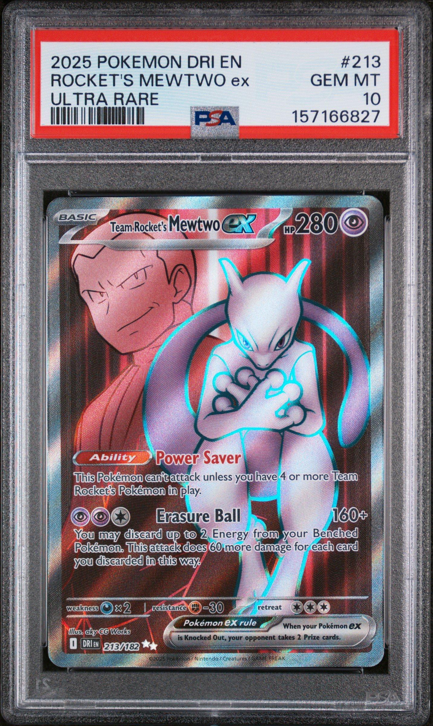 2025 Pokemon Dri En-destined Rivals 213 Team Rocket's Mewtwo Ex