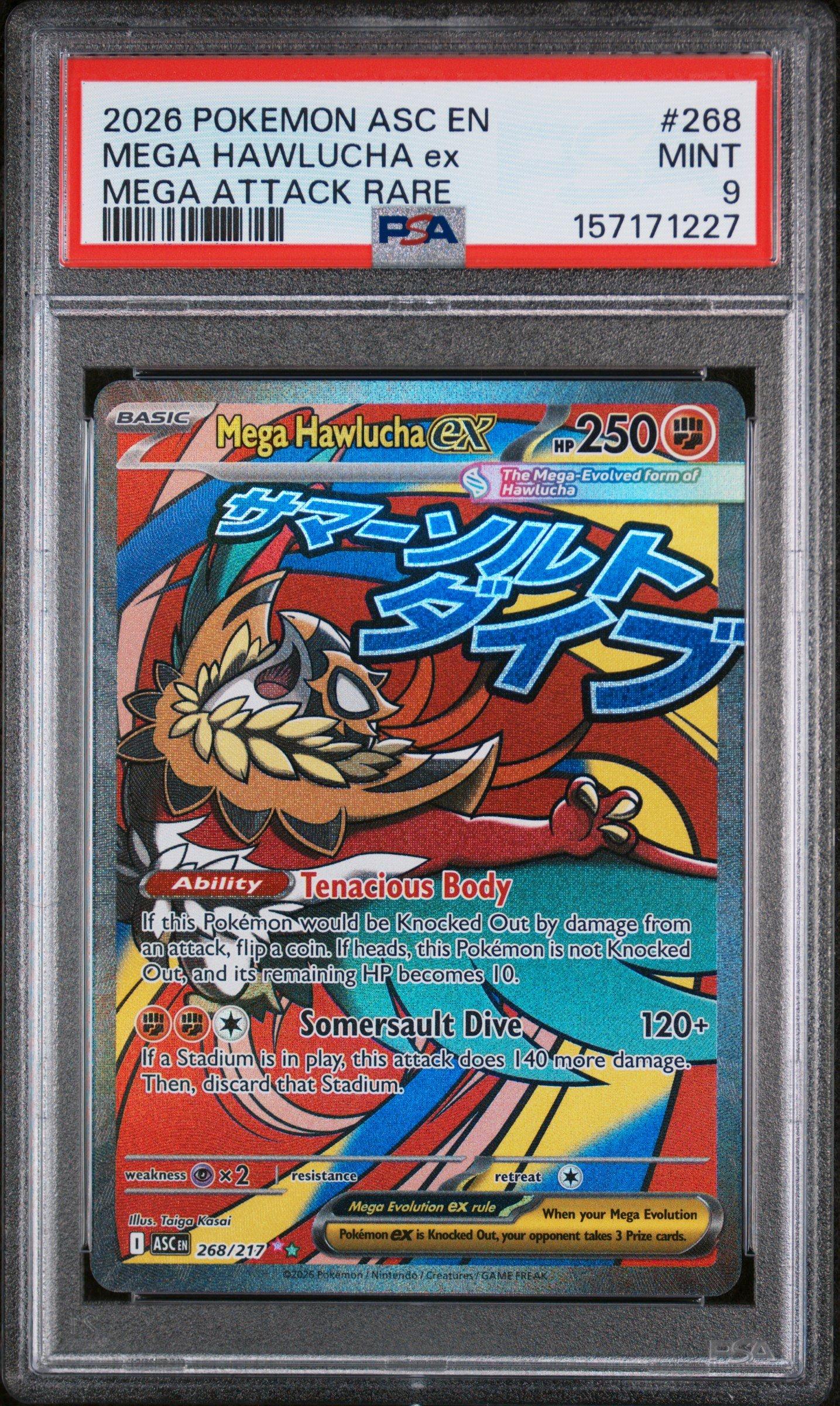 2026 Pokemon Asc En-ascended Heroes 268 Mega Hawlucha Ex Mega