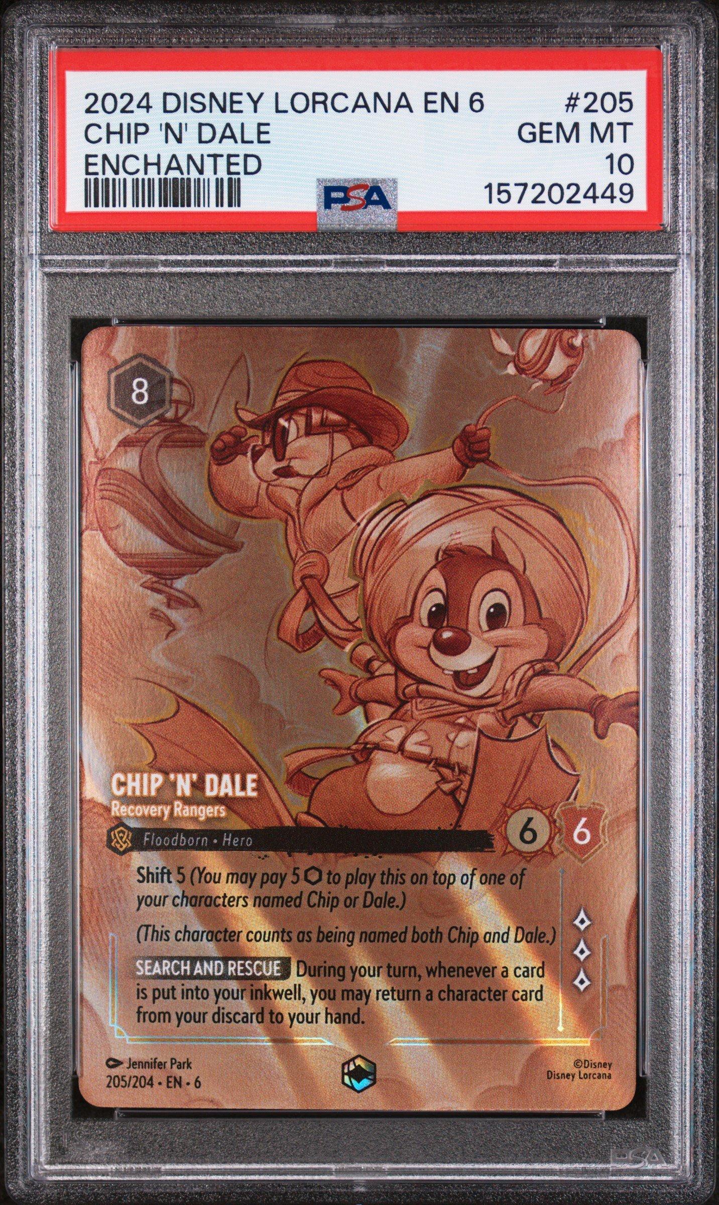 2024 Disney Lorcana En 6-azurite Sea 205 Chip 'n' Dale - Recovery