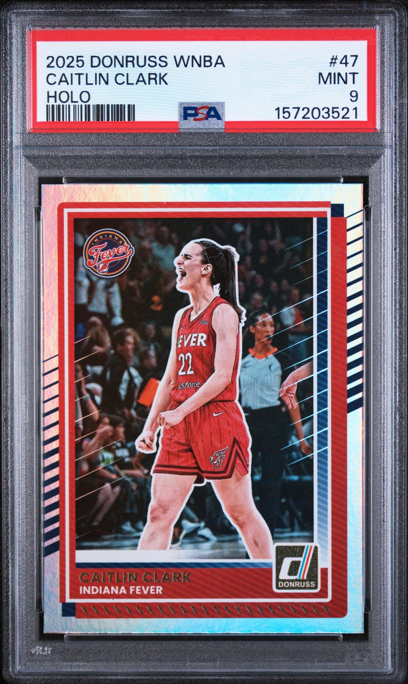 2025 Panini Donruss Wnba 47 Caitlin Clark Holo PSA 9