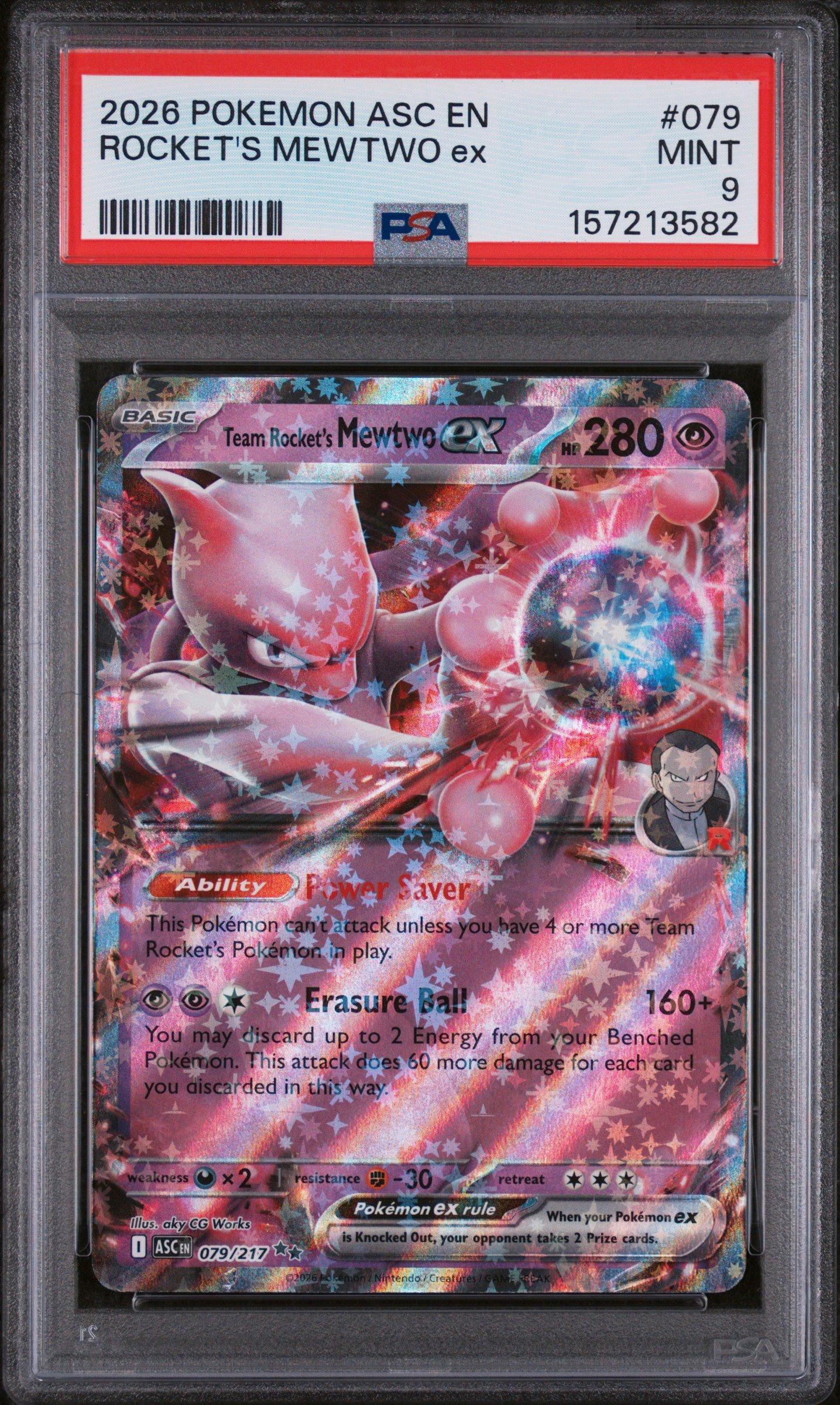 2026 Pokemon Asc En-ascended Heroes 079 Team Rocket's Mewtwo Ex