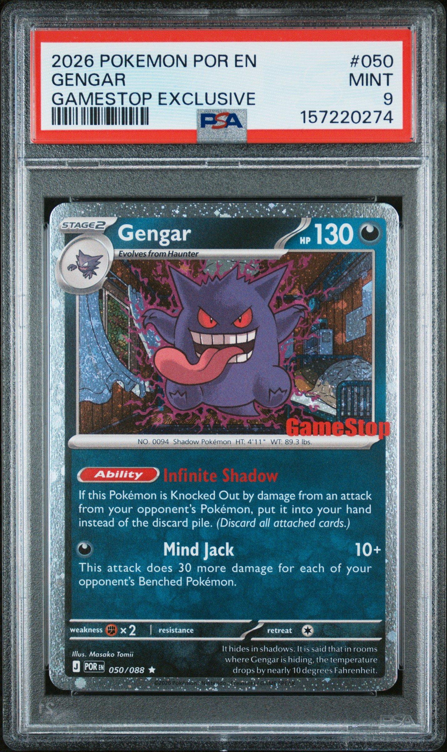where to buy psa graded pokemon cards 2026 Pokemon Por En-perfect Order 050 Gengar Gamestop Exclusive PSA 9 Graded  Card