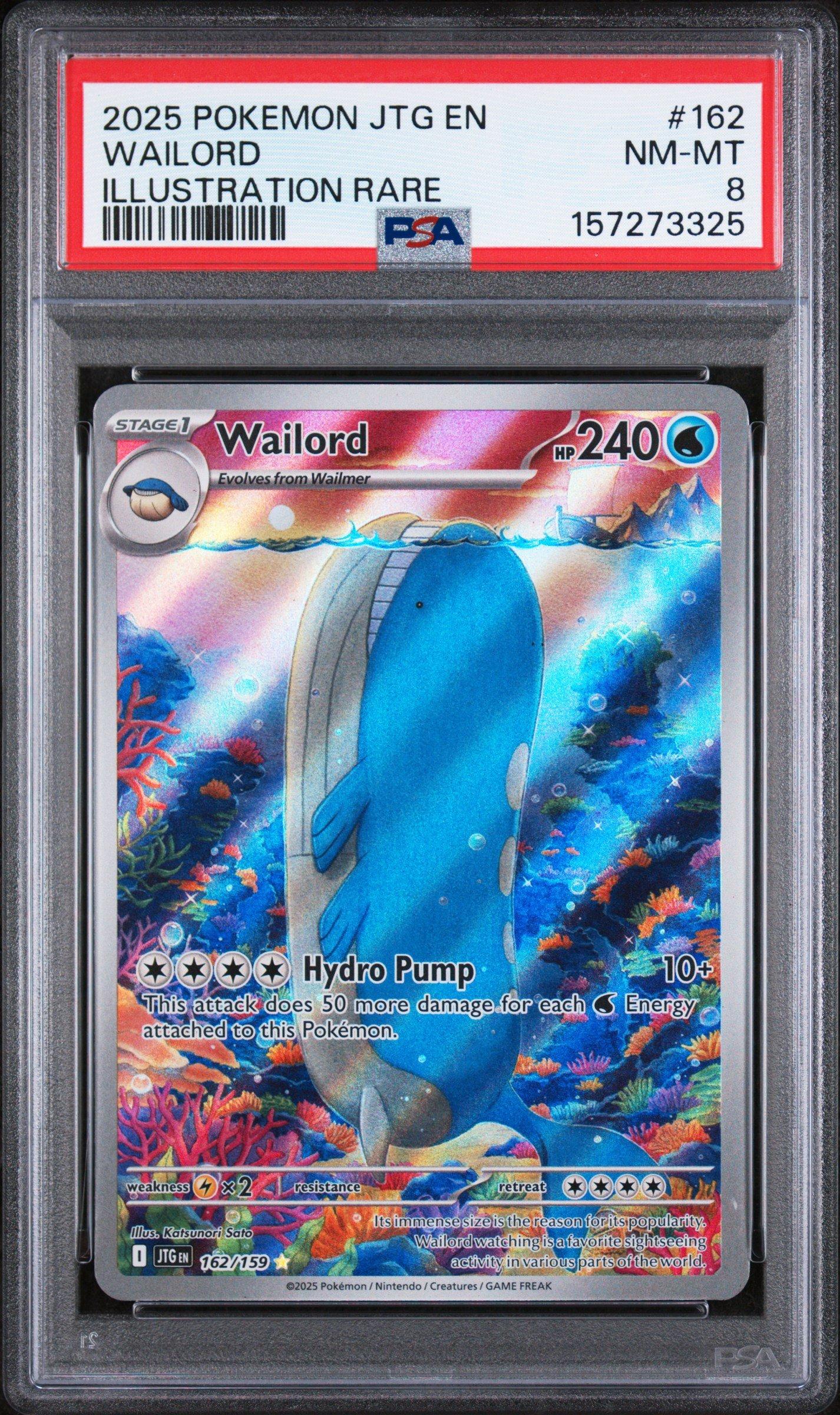 2025 Pokemon Jtg En-journey Together 162 Wailord Illustration Rare