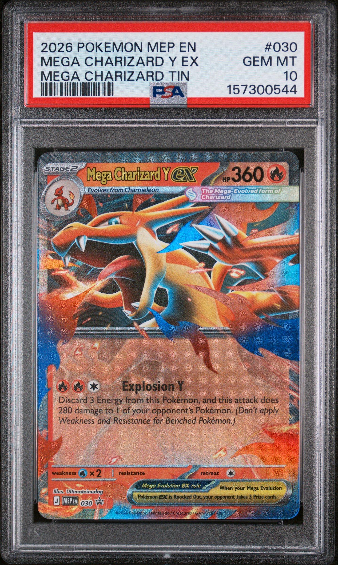 2026 Pokemon Mep En-me Black Star Promo 030 Mega Charizard Y Ex