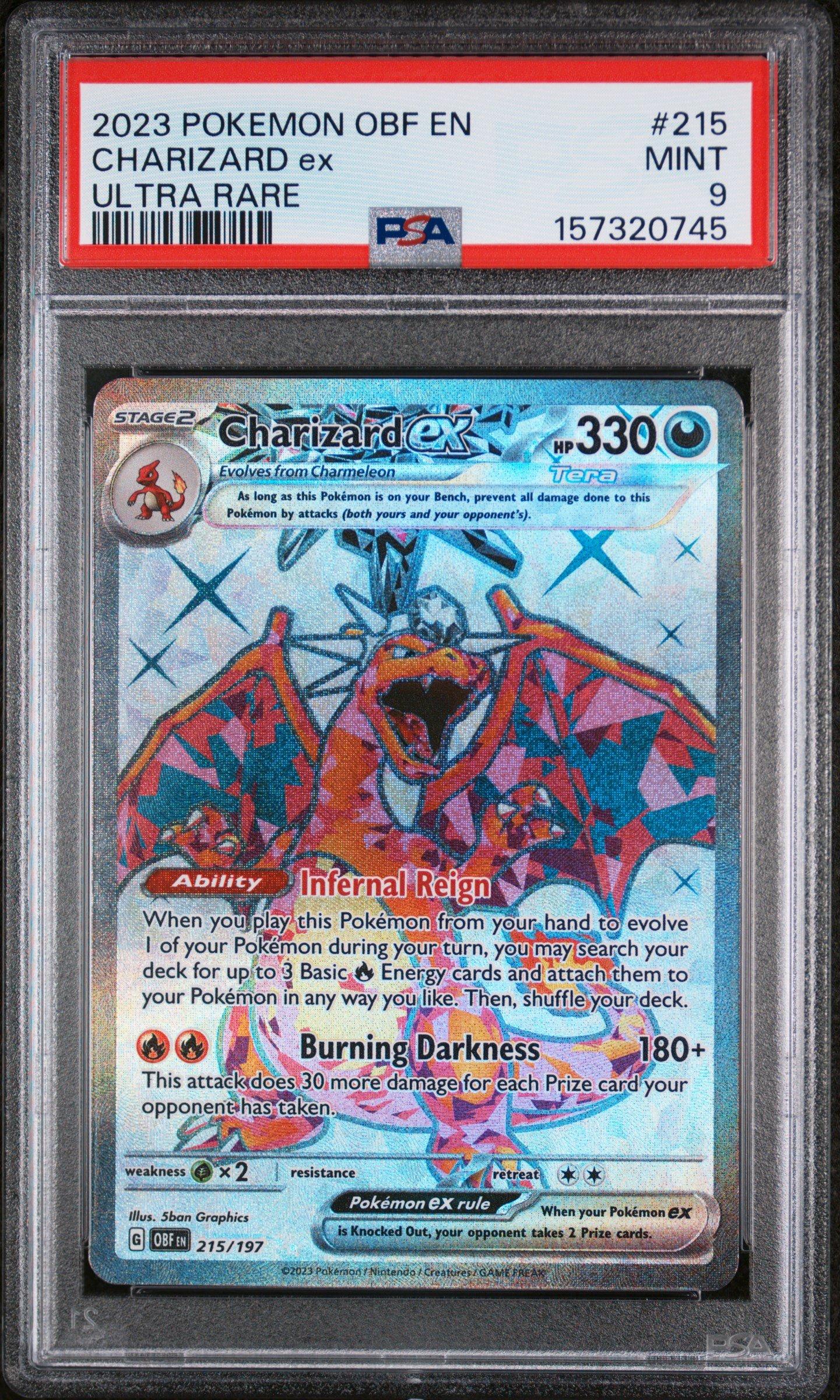 pokemon card 215 197 Charizard Ex 215197 Obsidian Flames Ultra Rare Attack 1 2023 Pokemon Obf En-obsidian Flames