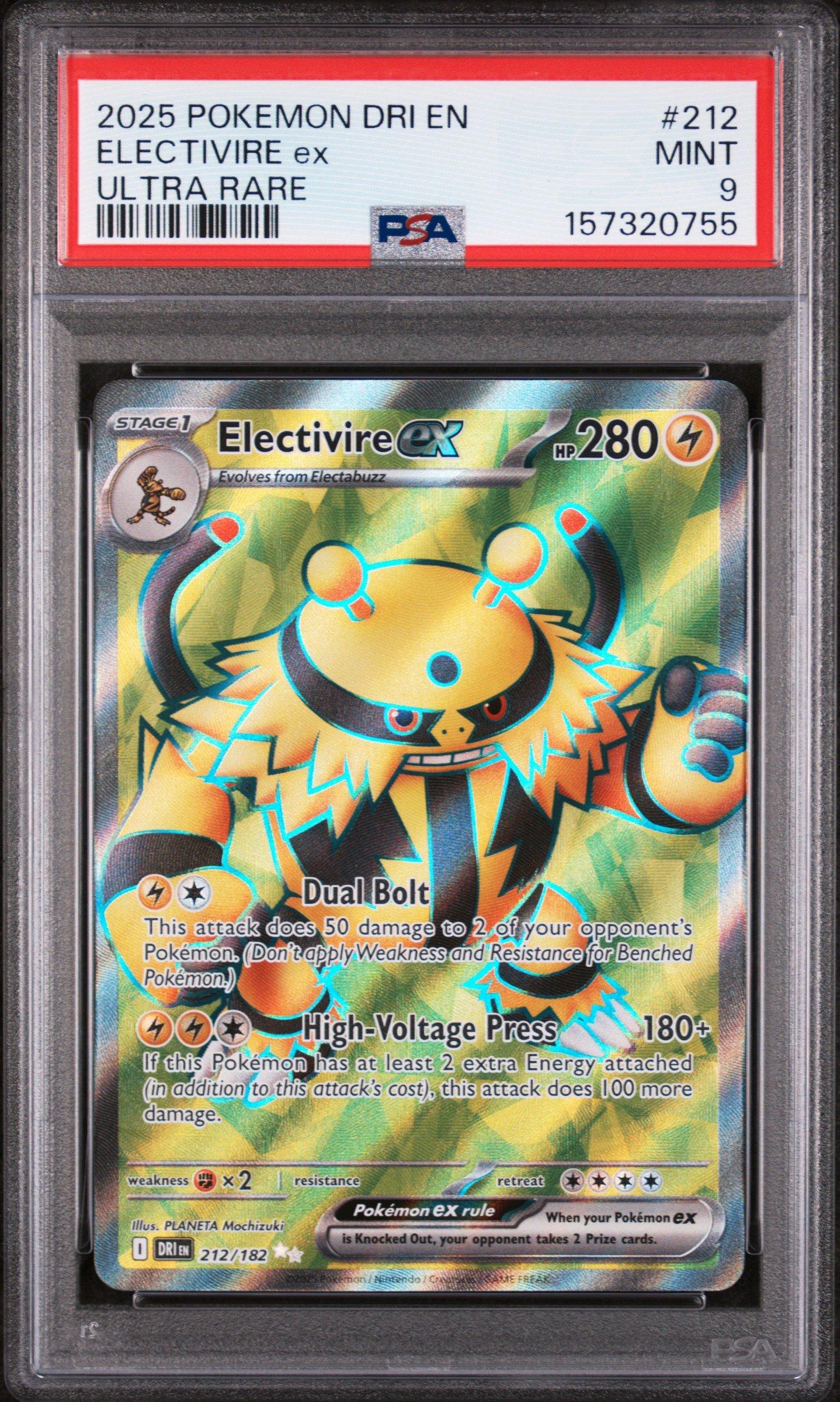 2025 Pokemon Dri En-destined Rivals 212 Electivire Ex Ultra Rare