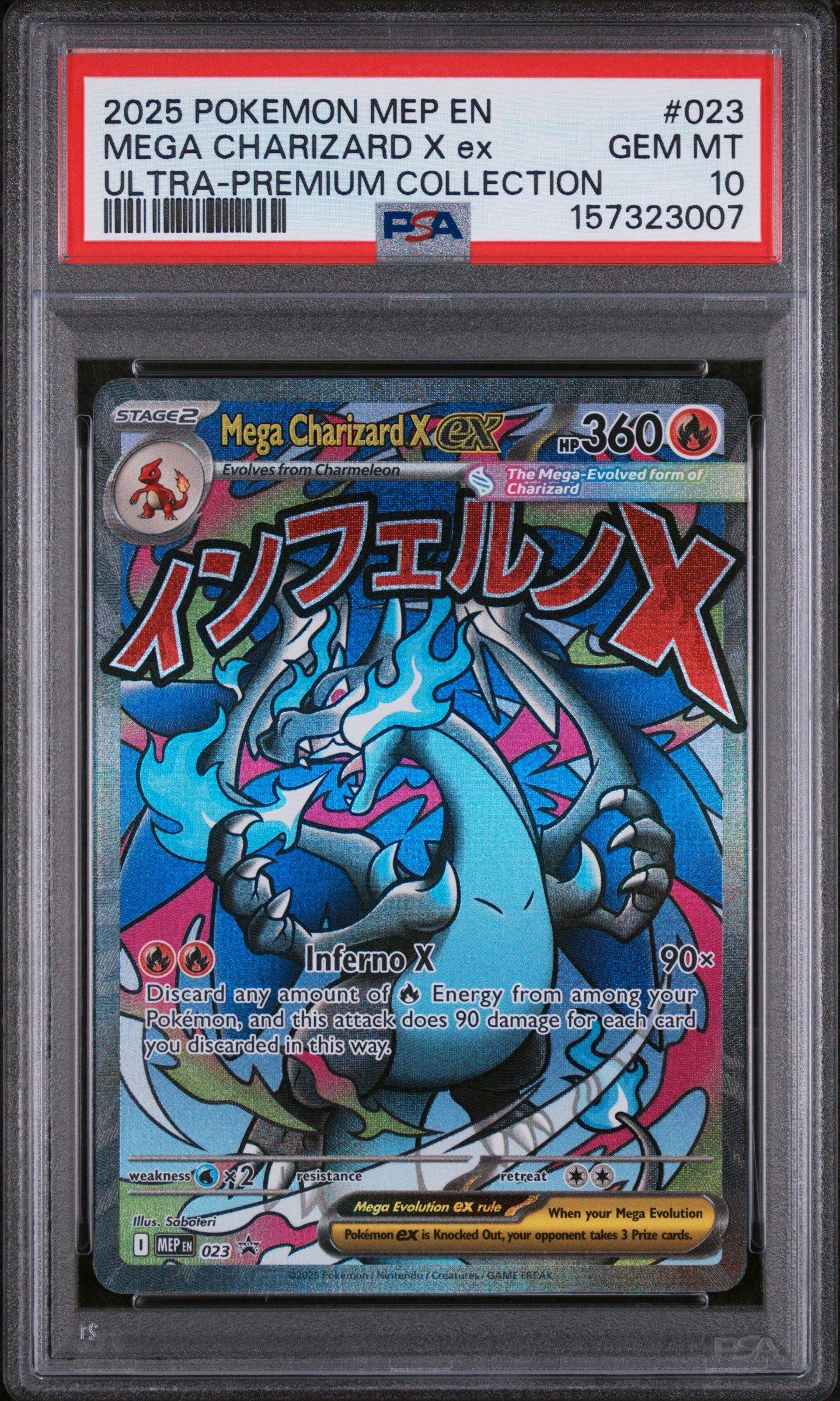 2025 Pokemon Mep En-me Black Star Promo 023 Mega Charizard X Ex