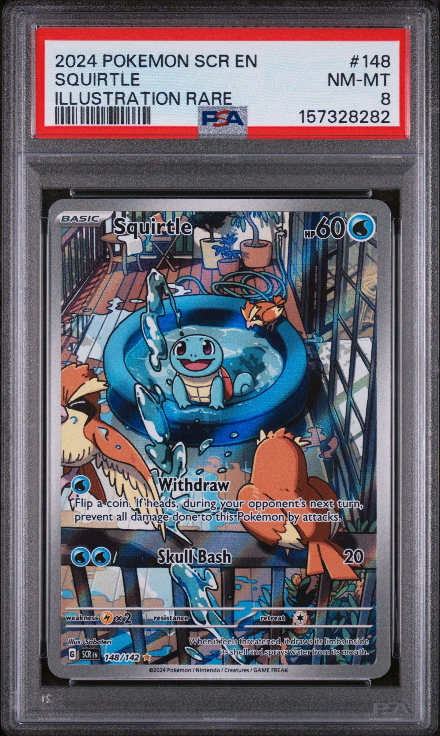 2024 Pokemon Scr En-stellar Crown 148 Squirtle Illustration Rare