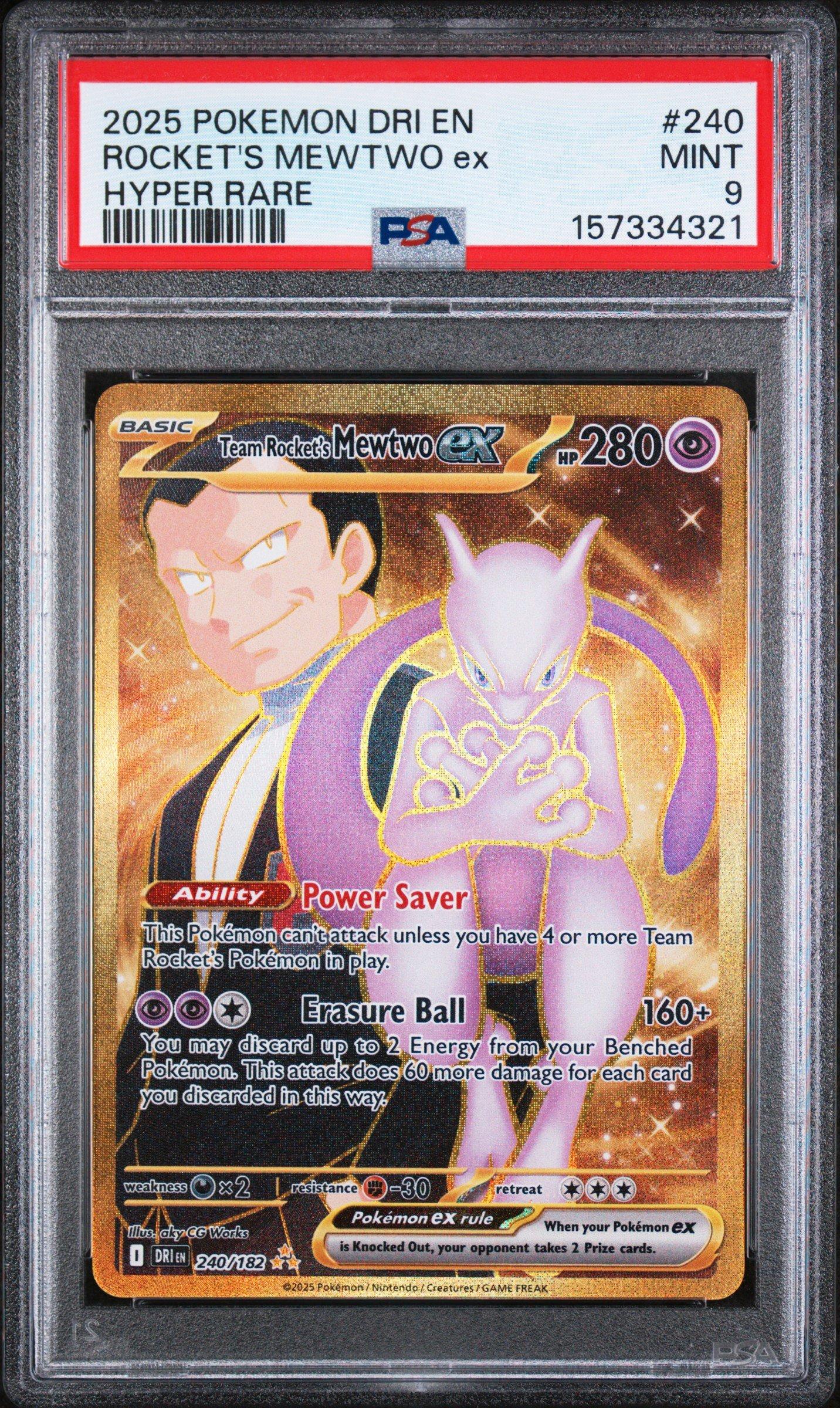 2025 Pokemon Dri En-destined Rivals 240 Team Rocket's Mewtwo Ex