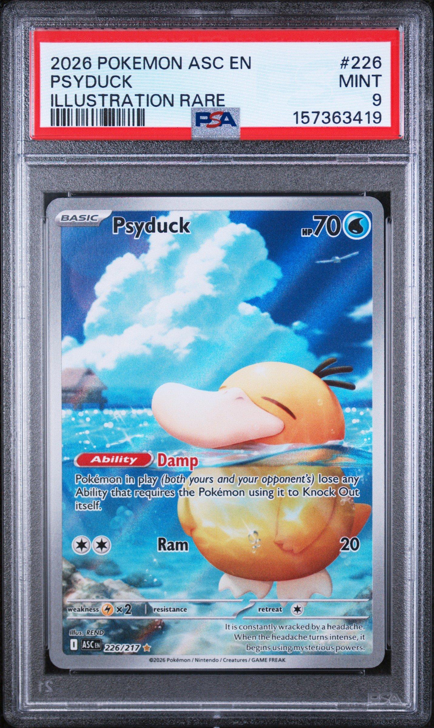 2026 Pokemon Asc En-ascended Heroes 226 Psyduck Illustration Rare