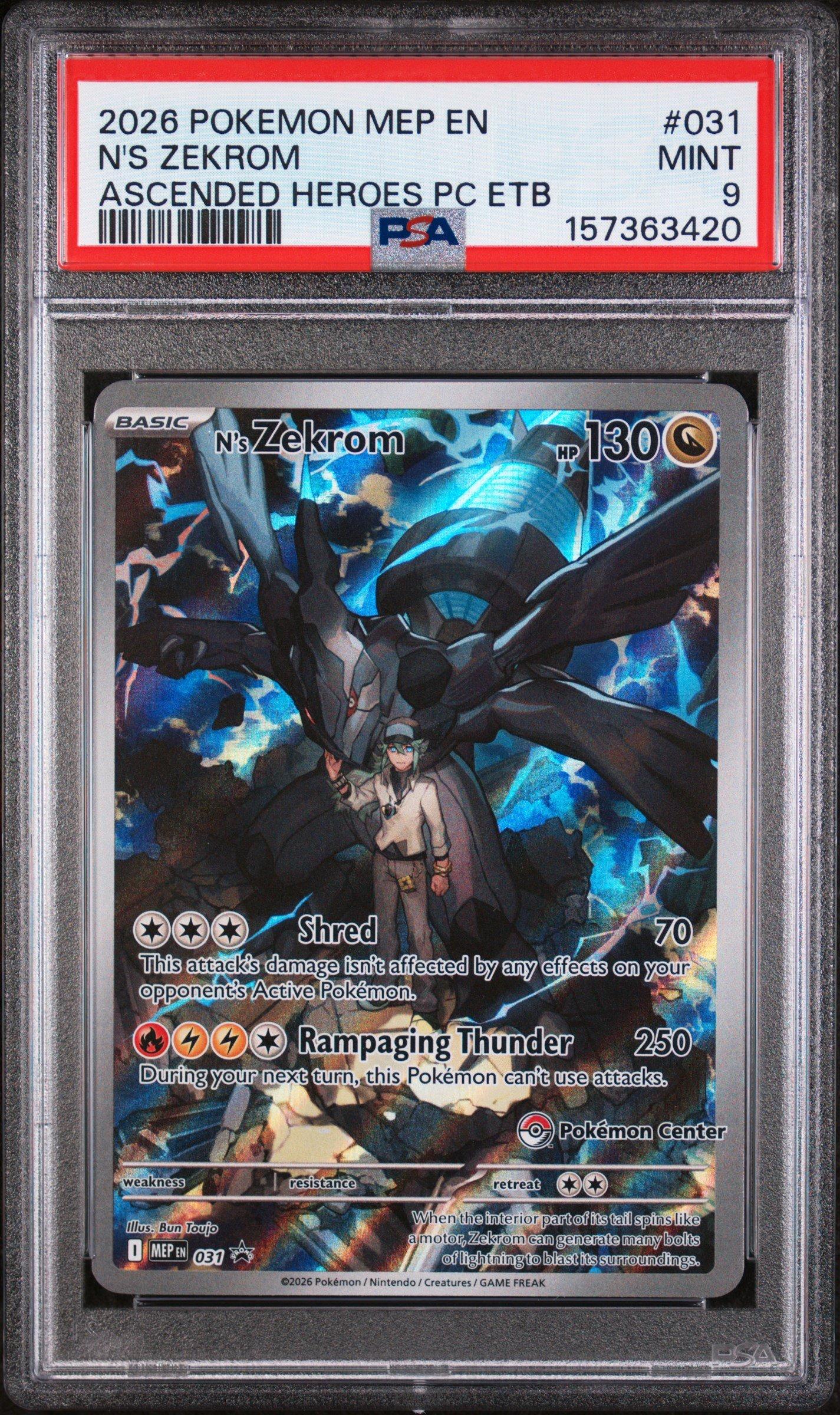2026 Pokemon Mep En-me Black Star Promo 031 N's Zekrom Ascended