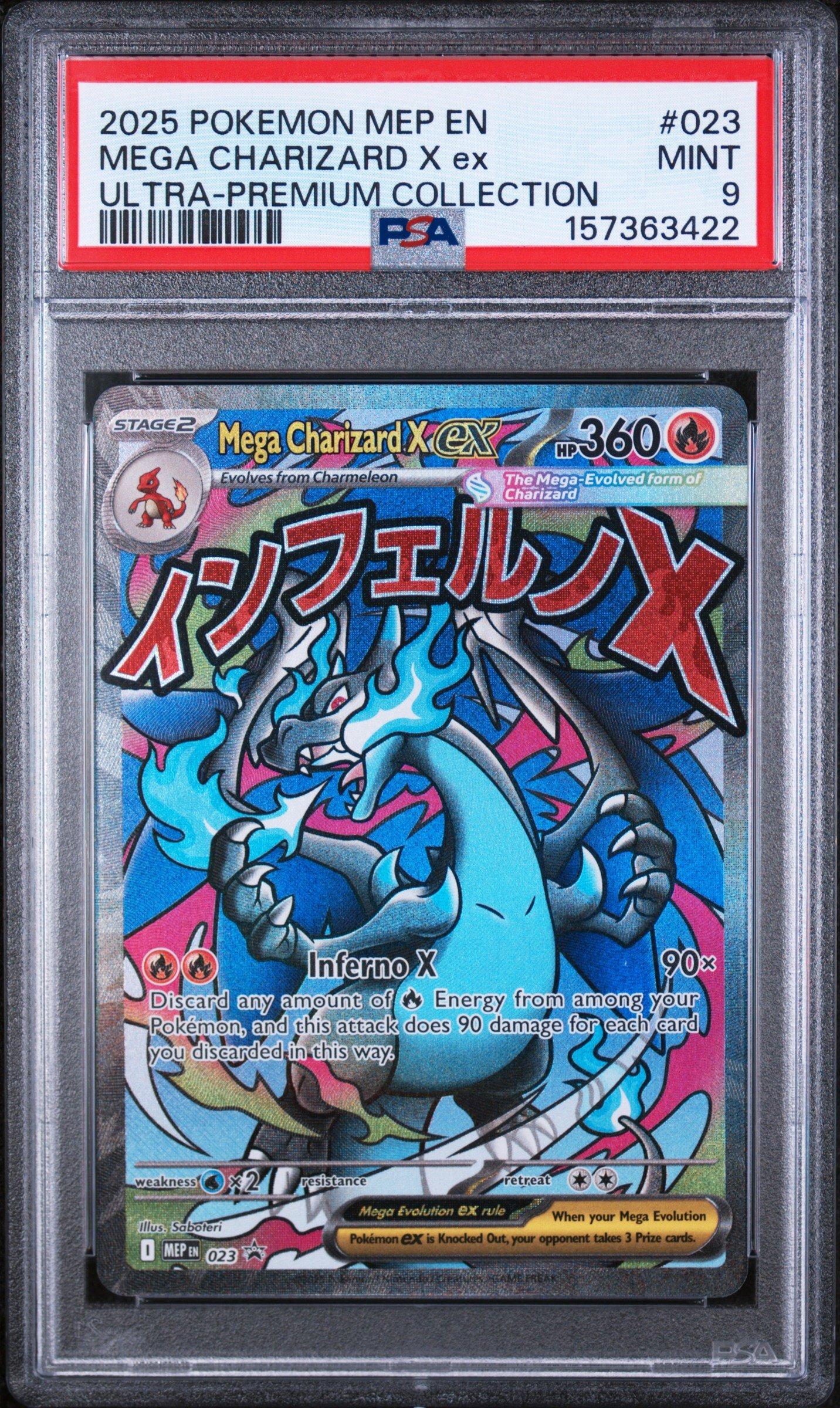 2025 Pokemon Mep En-me Black Star Promo 023 Mega Charizard X Ex