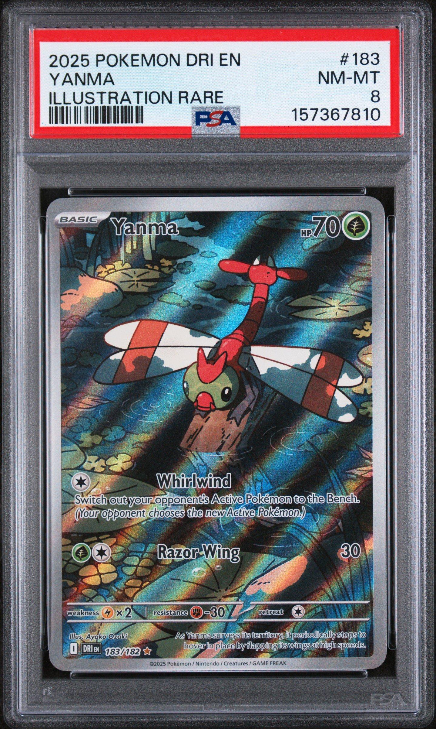 2025 Pokemon Dri En-destined Rivals 183 Yanma Illustration Rare