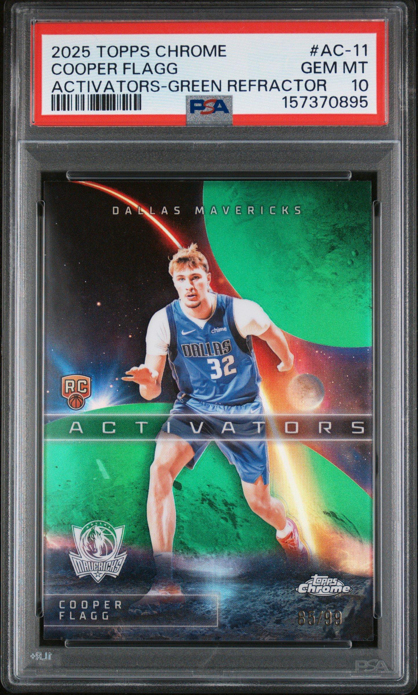 2025 Topps Chrome Activators Ac-11 Cooper Flagg Green Refractor 