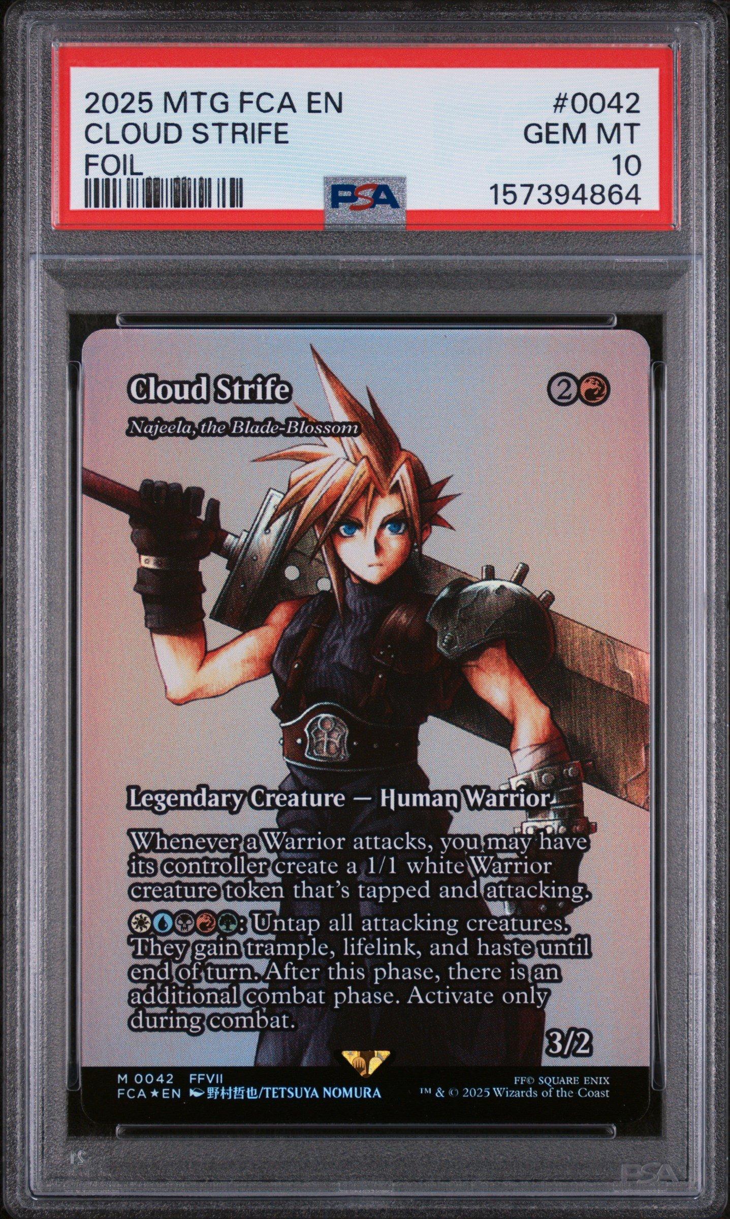 2025 Magic The Gathering Final Fantasy Through The Ages 0042 Cloud Strife Foil PSA 10