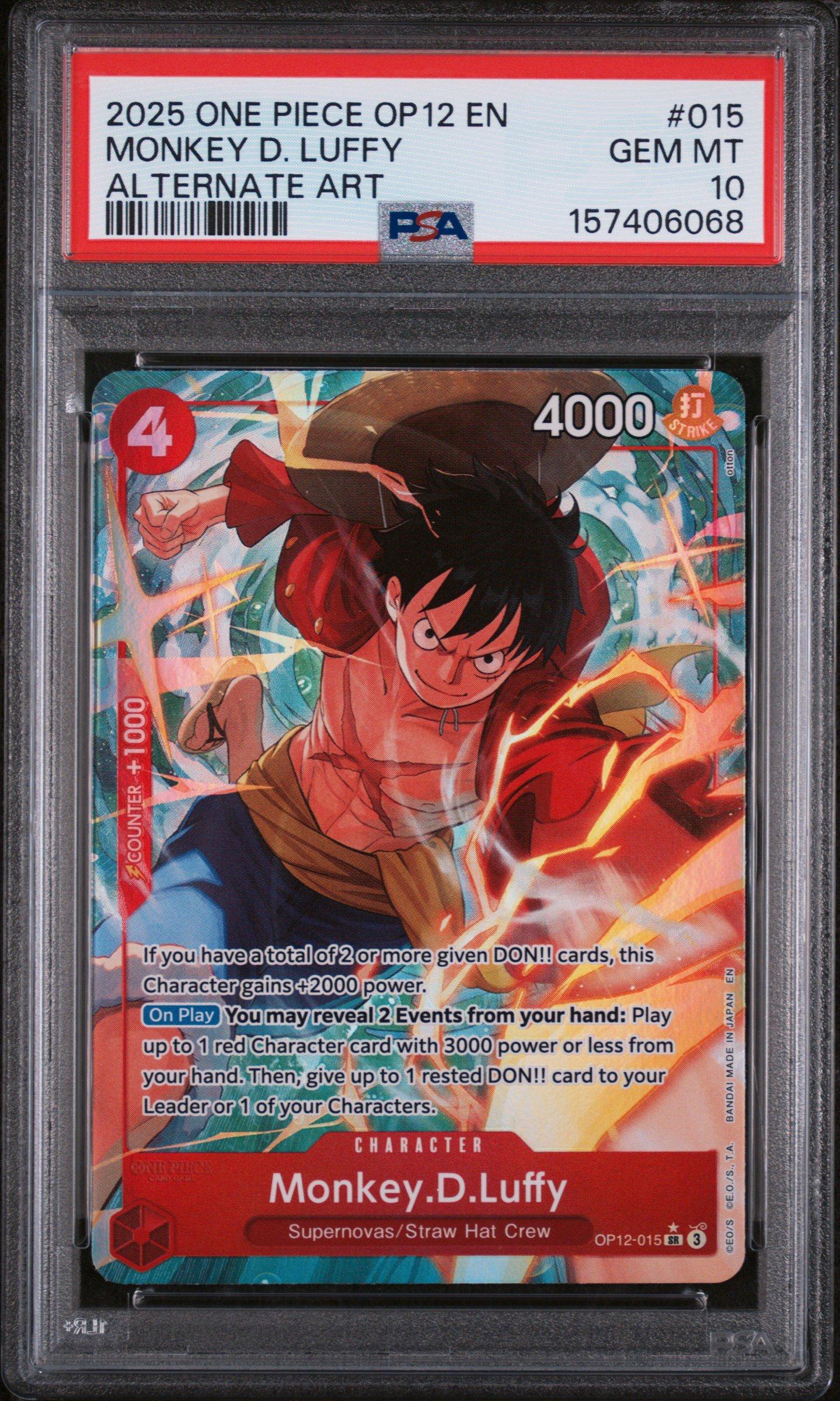 2025 One Piece Op12-legacy Of The Master 015 Monkey D. Luffy