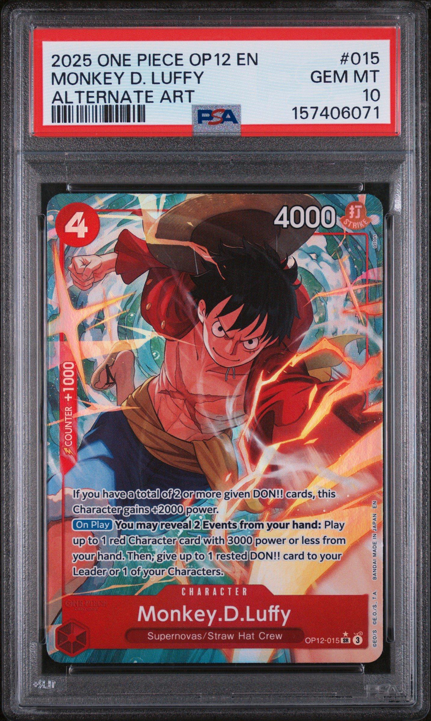 2025 One Piece Op12-legacy Of The Master 015 Monkey D. Luffy