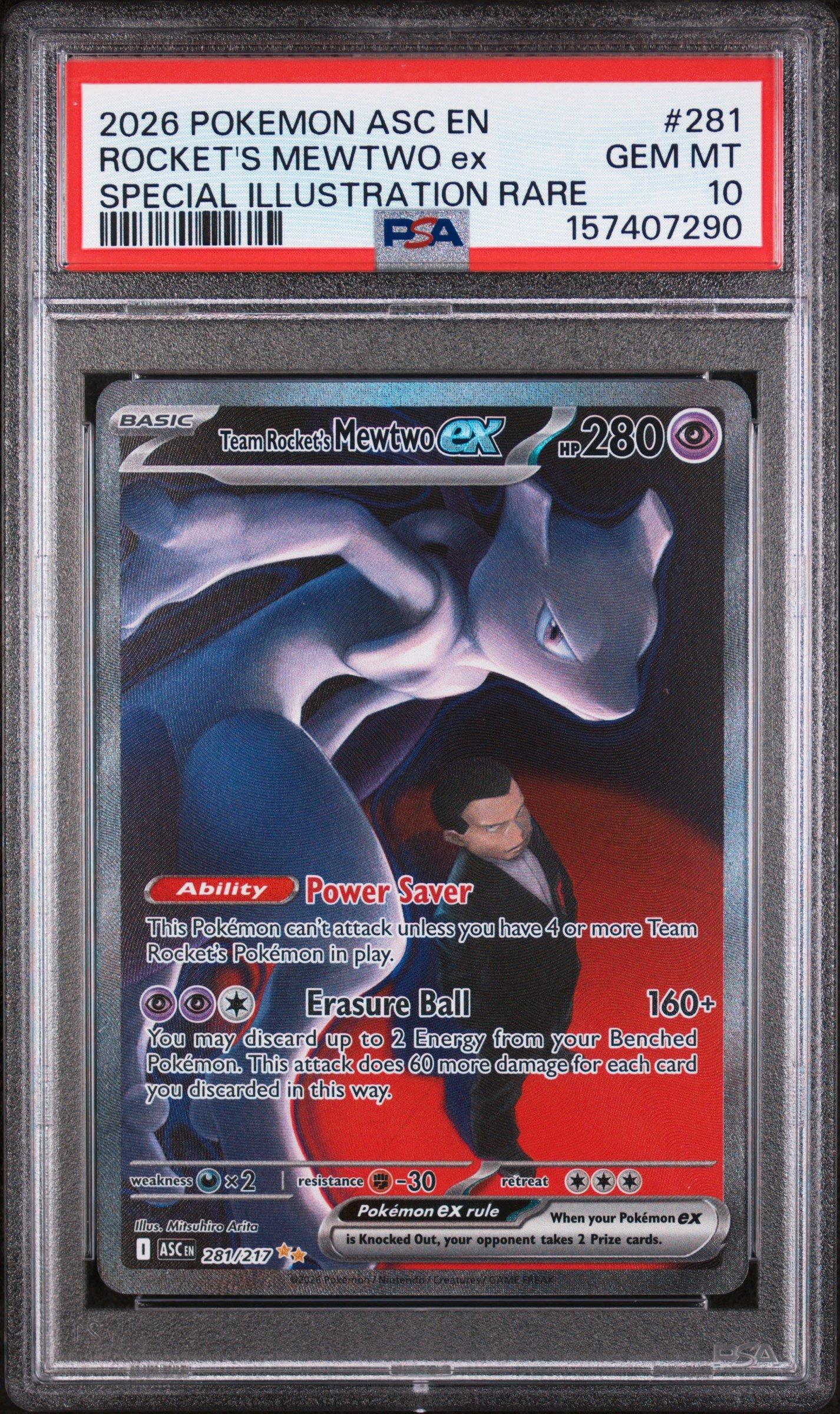 2026 Pokemon Asc En-ascended Heroes 281 Team Rocket's Mewtwo Ex