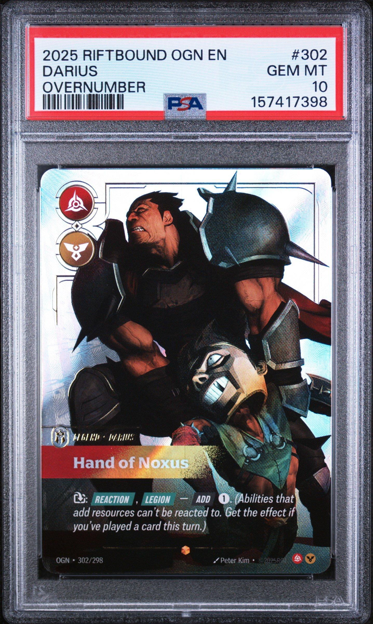 2025 Riftbound: League Of Legends Ogn-origins 302 Darius - Hand Of