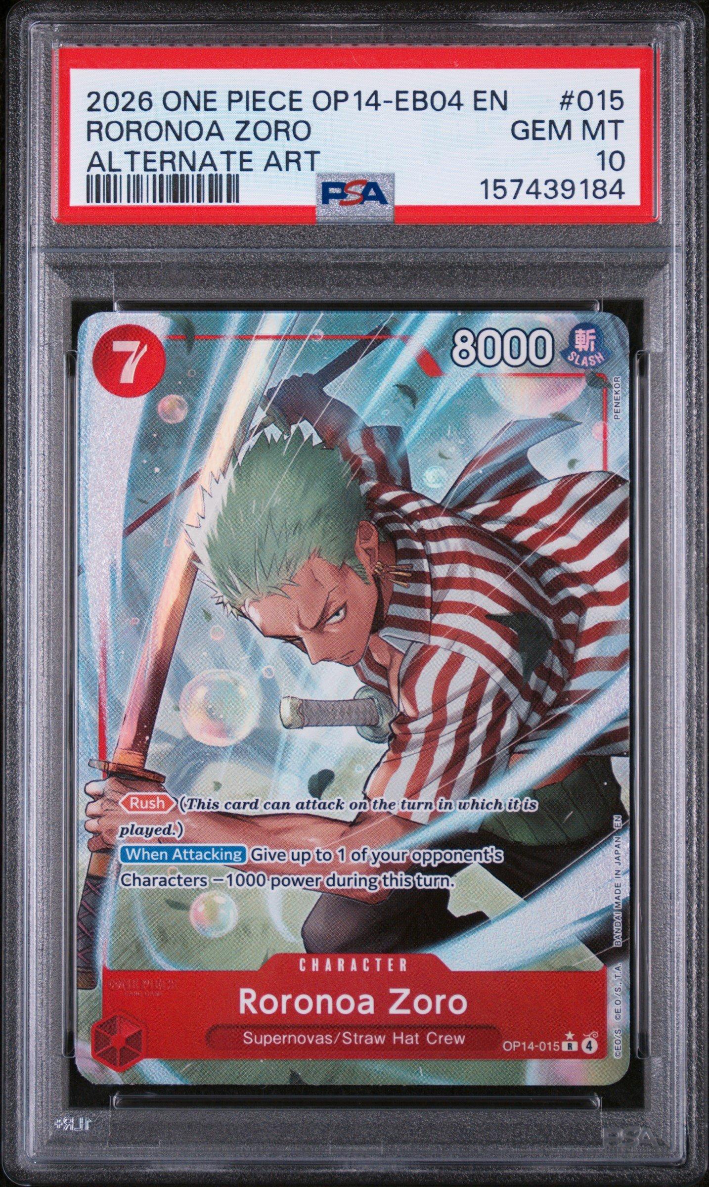 2026 One Piece Op14-eb04-the Azure Sea's Seven 015 Roronoa Zoro