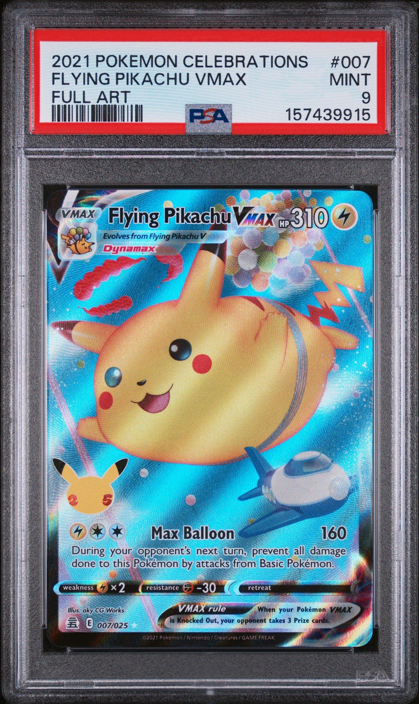 2021 Pokemon Celebrations 007 Full Art/flying Pikachu VMAX PSA 9