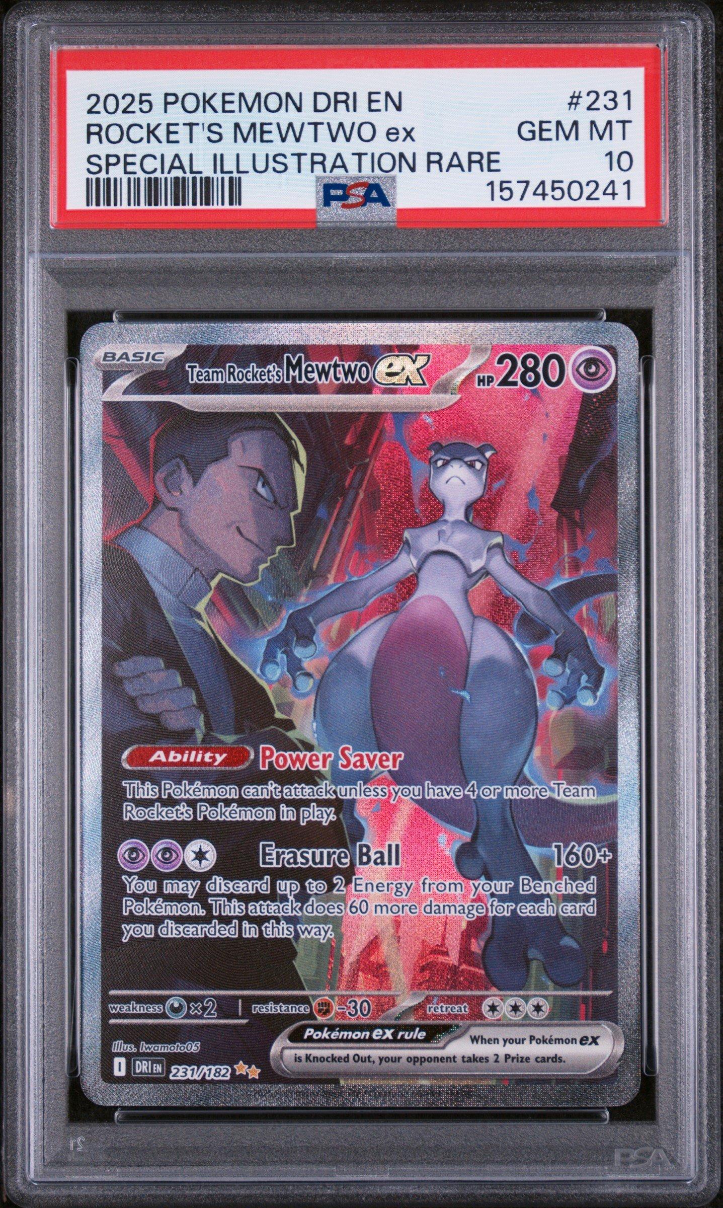 2025 Pokemon Dri En-destined Rivals 231 Team Rocket's Mewtwo Ex
